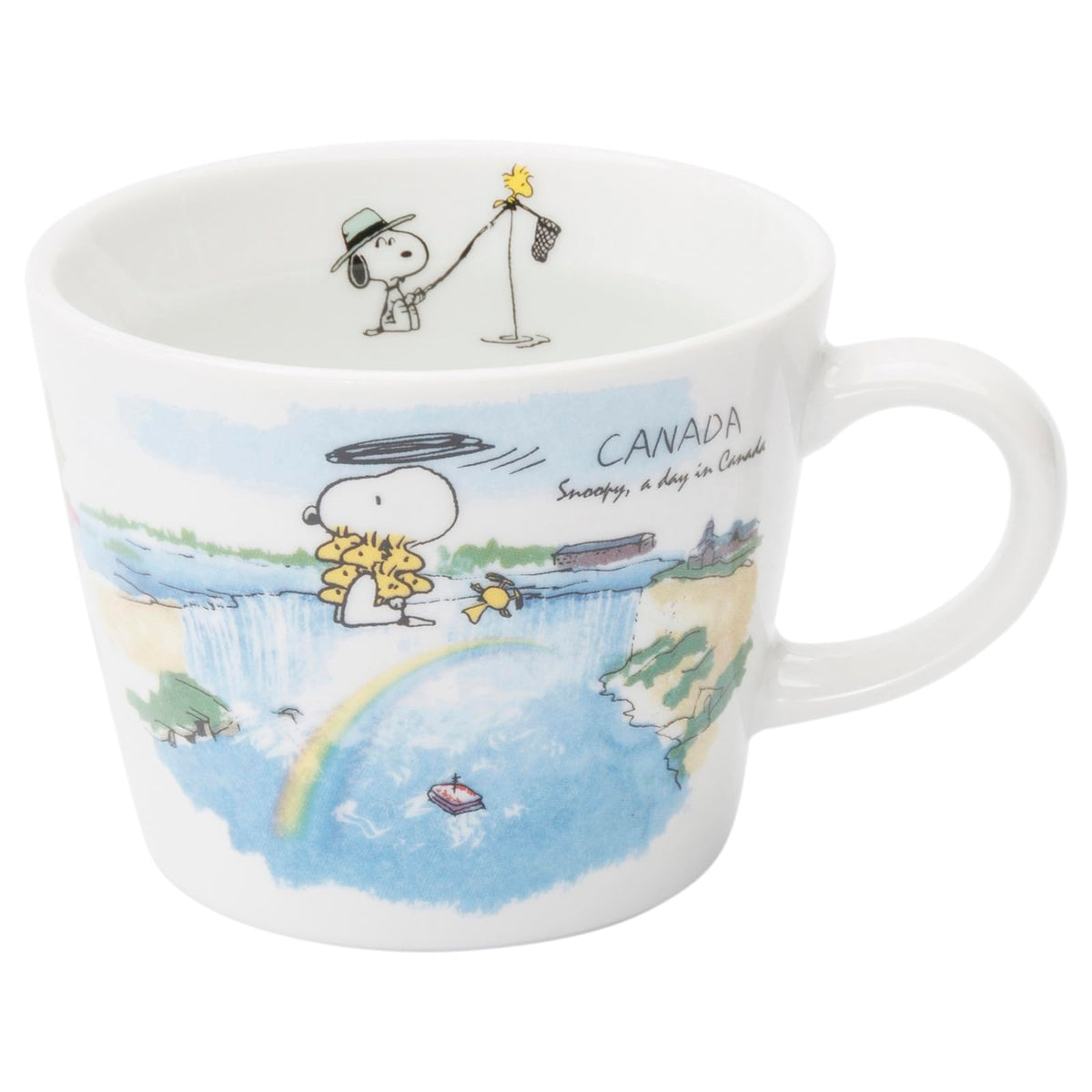 Peanuts 889295 Snoopy World Travel Canada Mug Cup Diameter Approximately 3.9 x Height 3.1 inches (10 cm) x Height Approx. 3.1 inches (8 cm), Capacity: Approx. 11.5 fl oz (340 ml), Microwave and