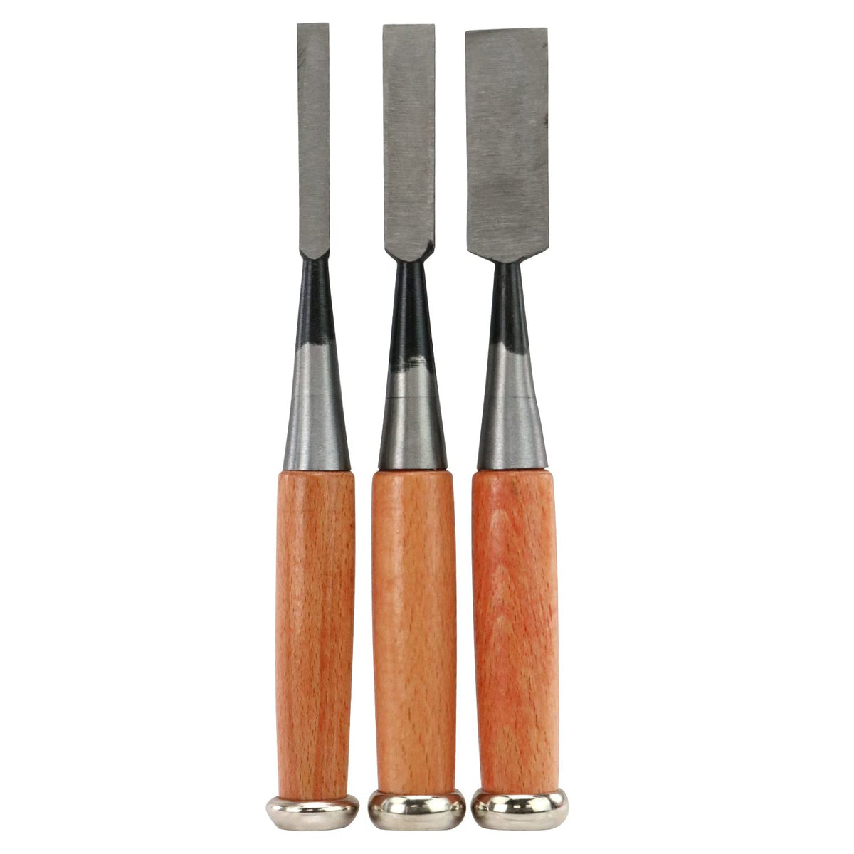 Riichi Yoshiichi Only Set of 3, 0.4/0.6/0.9 inches (9/15 / 24 mm), Silver