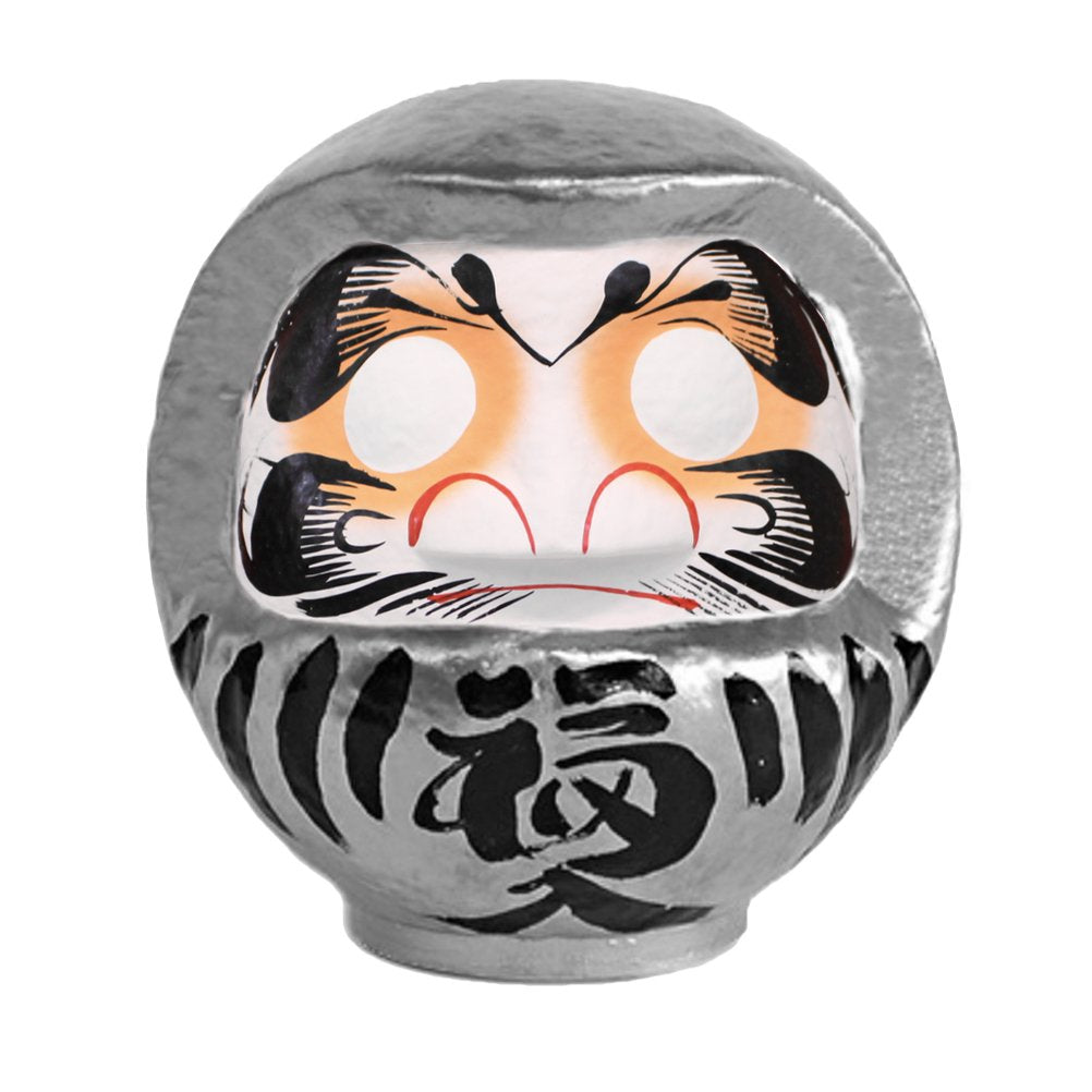 Takasaki Daruma HKDM-9-SL-1 Silver, No. 9, 11.4 x 9.8 x 11.0 inches (29 x 25 x 28 cm), Home Safety and Great Wishes Fulfillment