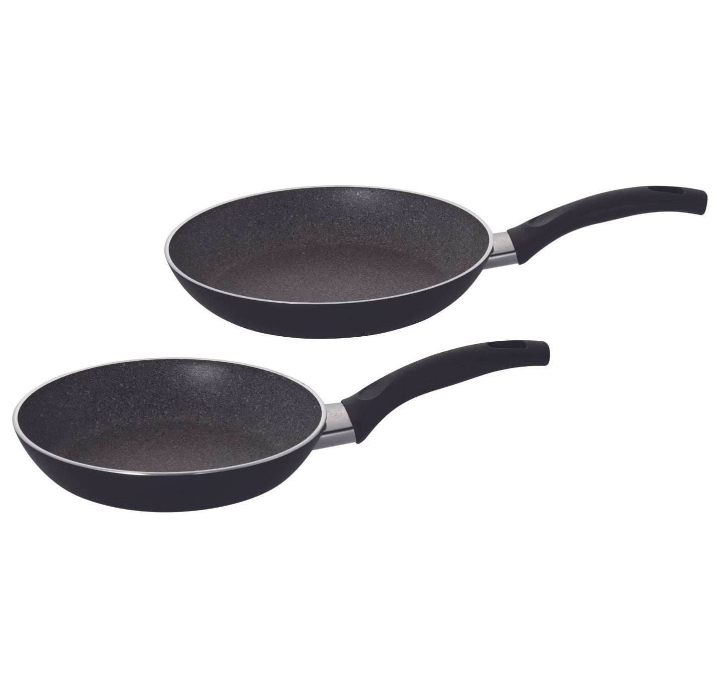 Ballarini Z1020-455 Pavia Frying Pan, 2-Piece Set, 7.9 x 10.2 inches (20 x 26 cm), Made in Italy, Amazon Exclusive Set, For Gas Stoves, Granitium 5-Layer Coating
