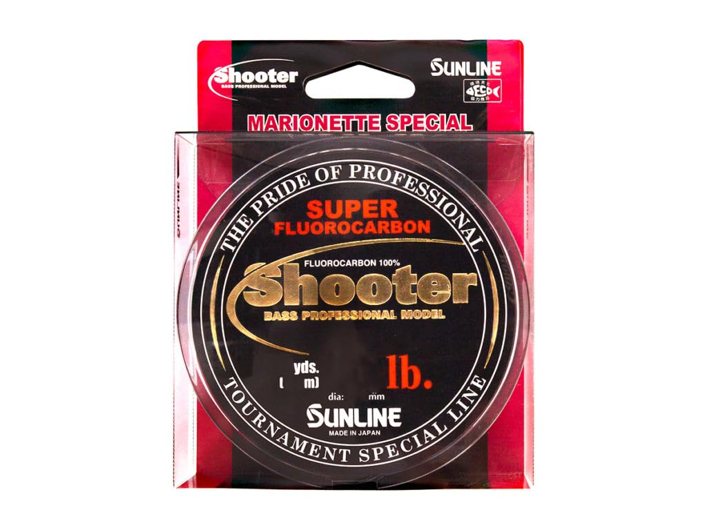 SUNLINE Fluorocarbon Line Shooter, 328.4 ft (100 m), No. 1.25, 5LB, Natural Clear