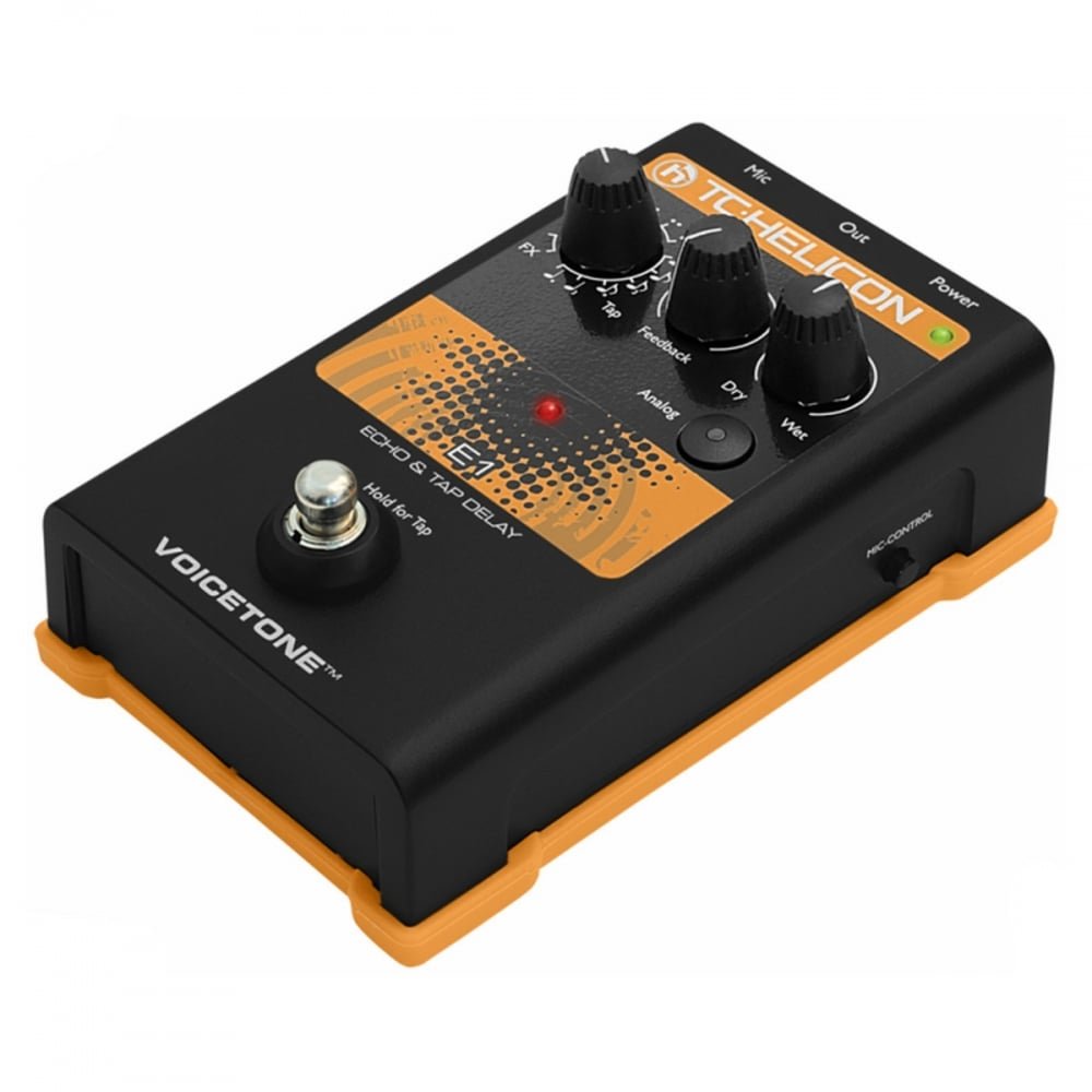 TC-Helicon VOICETONE E1 Single-Button Stompbox for Compelling Vocal Echo Effects