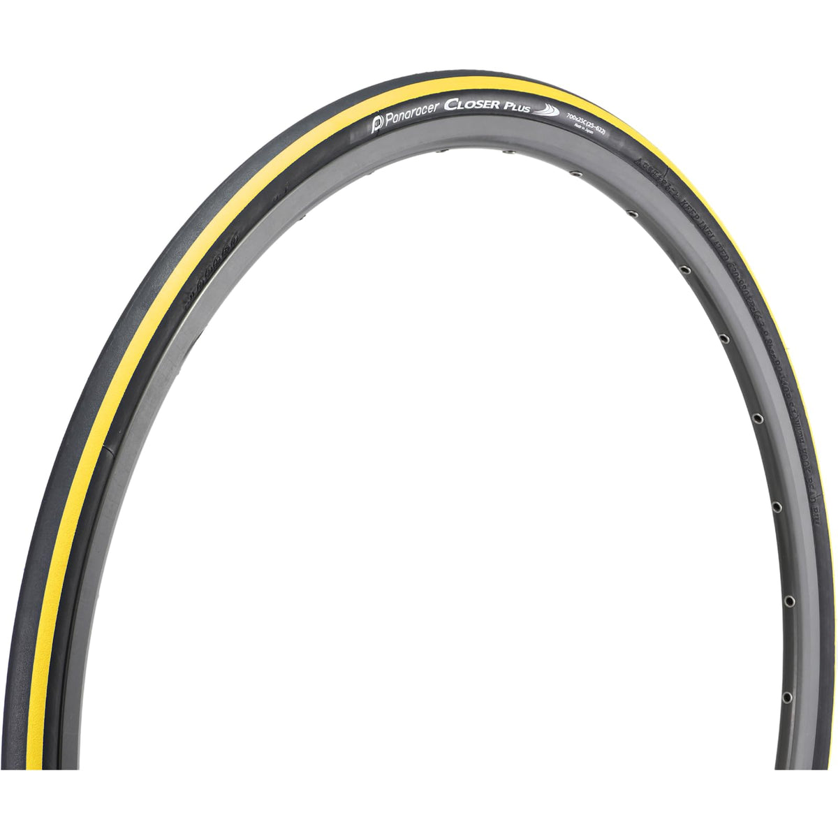 Panaracer F725-CLSP-Y Closer Plus 700 x 25C Clincher, Black/Yellow Line