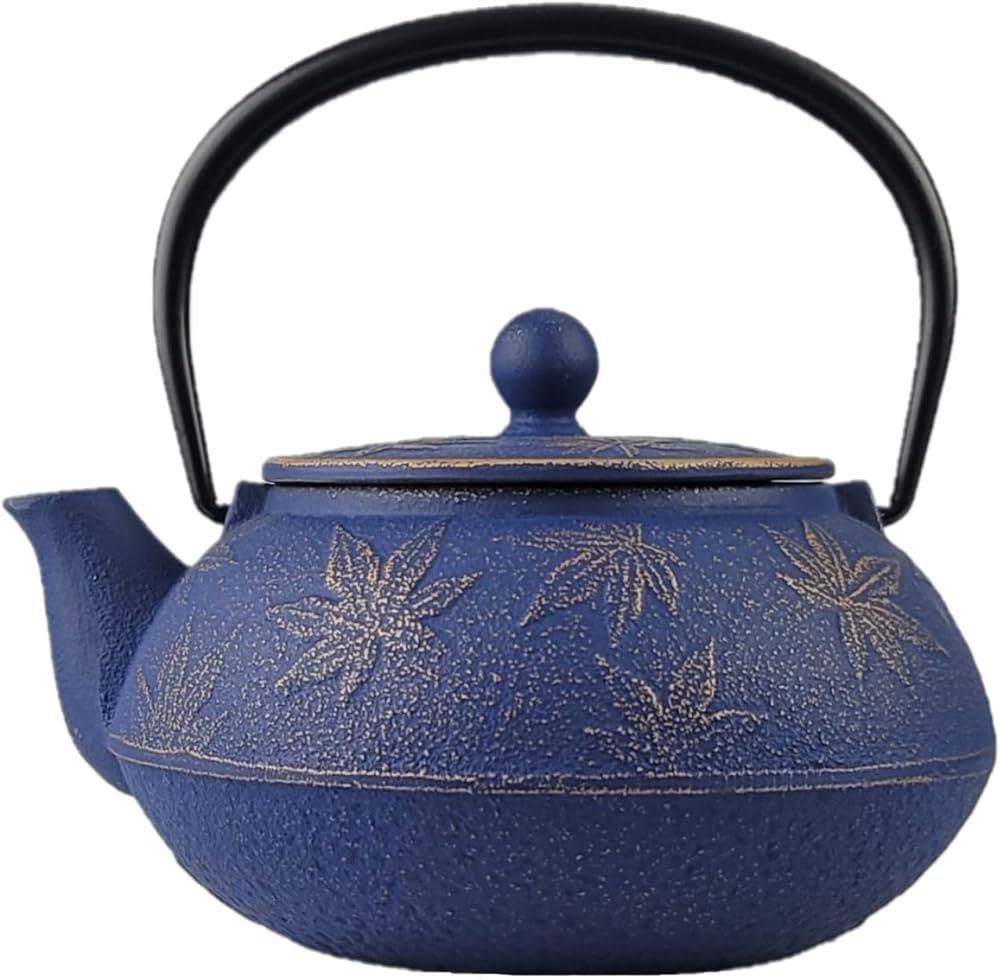 Iwachu 45749 Teapot Type 5 Maple Gold/EBU 0.65L Inner Enamel Nambu Ironware