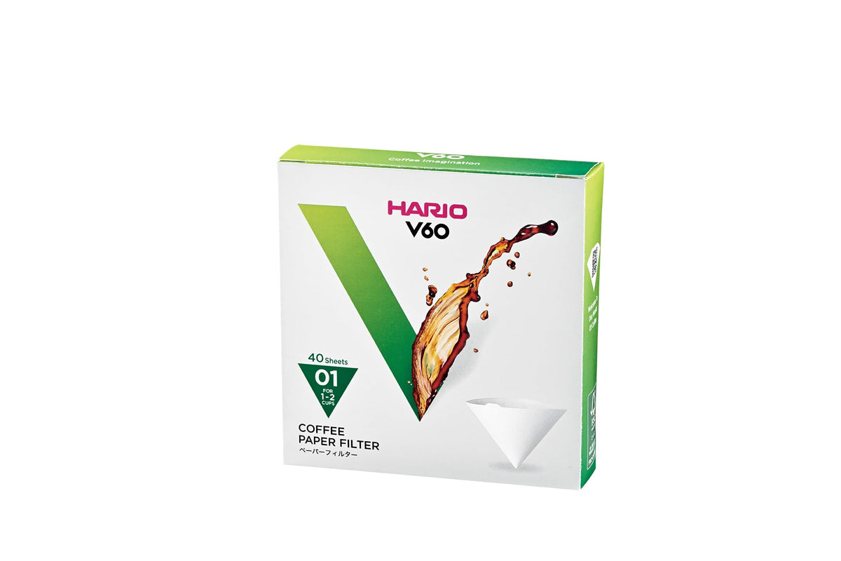 Hario, Filter Paper 01 White, 40 Count