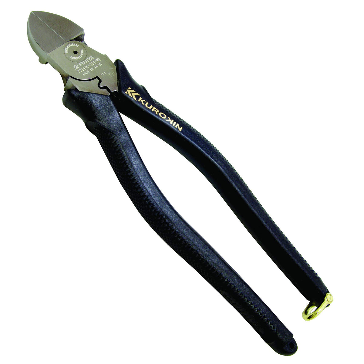 FUJIYA Tools, 7700N-200BG, High Leverage Diagonal Cutting Nippers, Black & Gold color-, 8 Inch