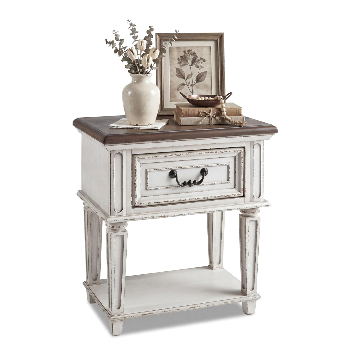 Signature Design by Ashley Realyn 24-in French Country 1-Drawer Nightstand