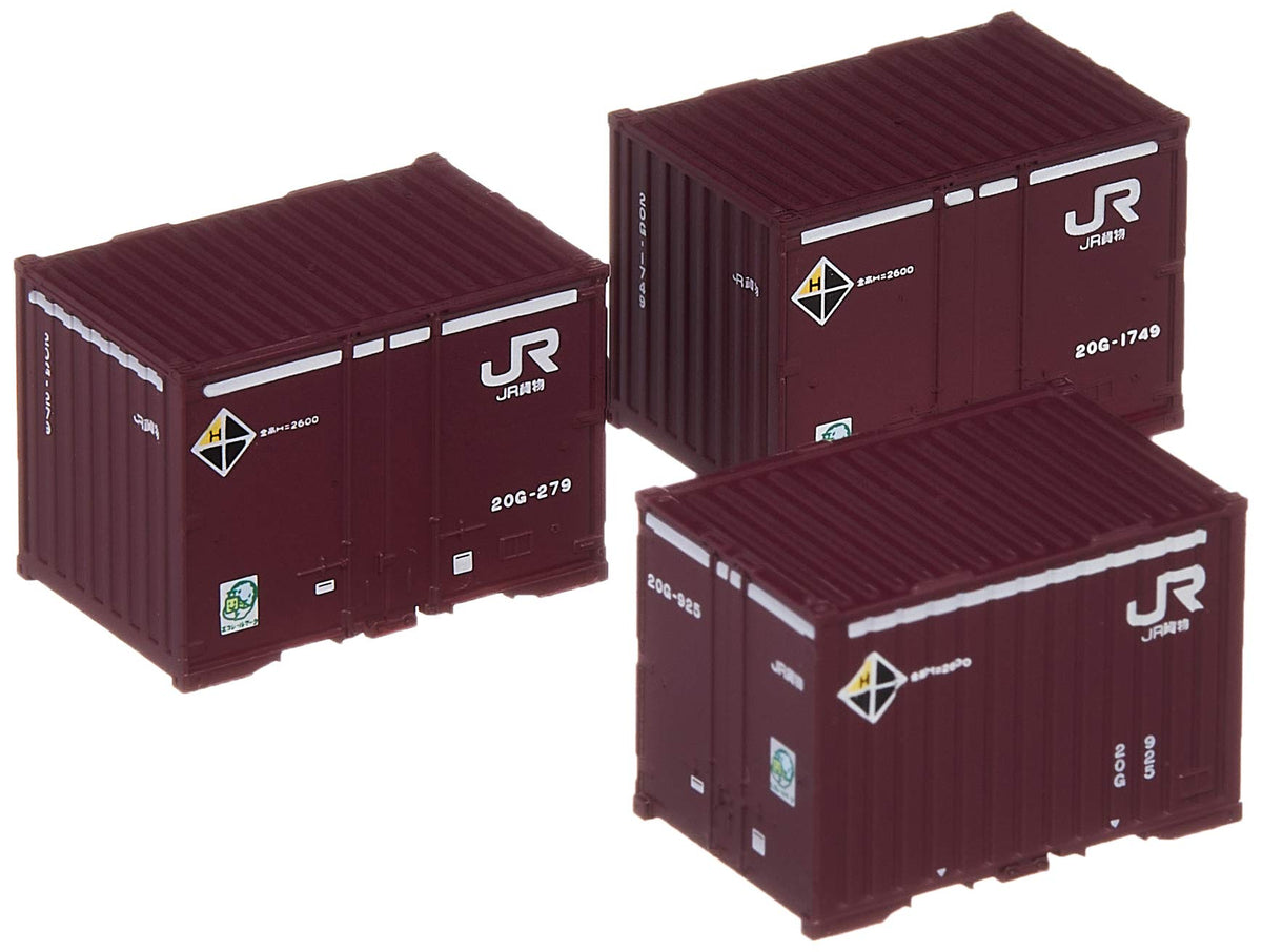 TOMIX 3174 N Gauge 20G Shaped Container, 3 Pack, Railroad Model Supplies