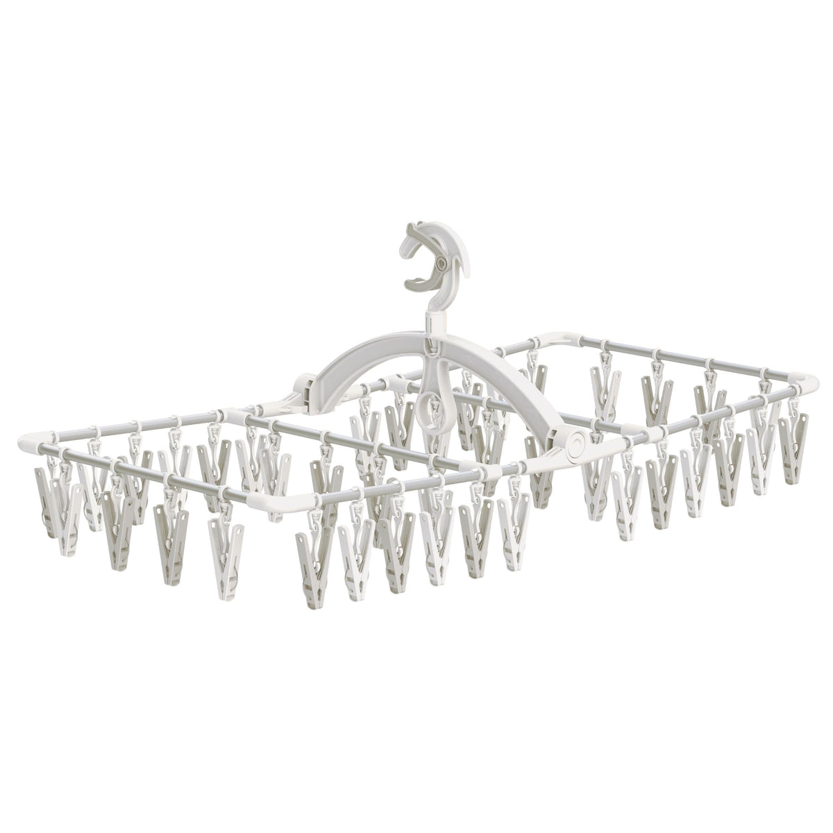 Towa Sangyo 20330 RakuMAX Aluminum Square Hangers, Long Pinch Included, Lightweight and Durable, Easy to Hang Grip, Easy to Pinch Pinch, Won't Twist Laundry