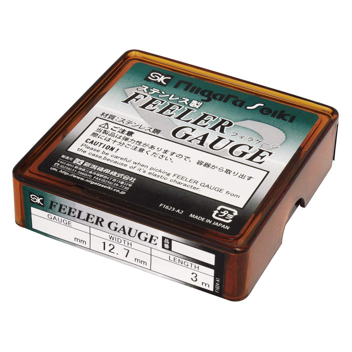 Niigata Seiki SK SFG-08-3 Filler Gauge (Crevice Gauge), Stainless Steel, 0.003 inches (0.08 mm) x 6.6 ft (3 m), Made in Japan