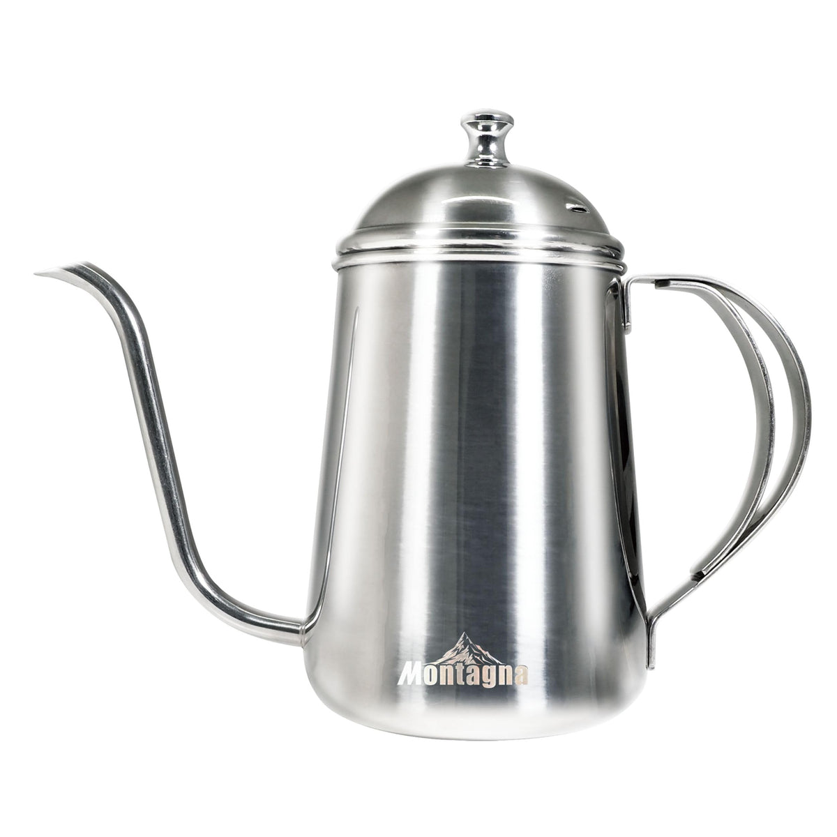 株式会社ハック HAC Montagna 4463 Stainless Steel Coffee Drip Pot, Stainless Steel, Approx. W 8.7 x D 3.7 x H 6.5 inches (22 x 9.5 x 16.5 cm) (Main Body)
