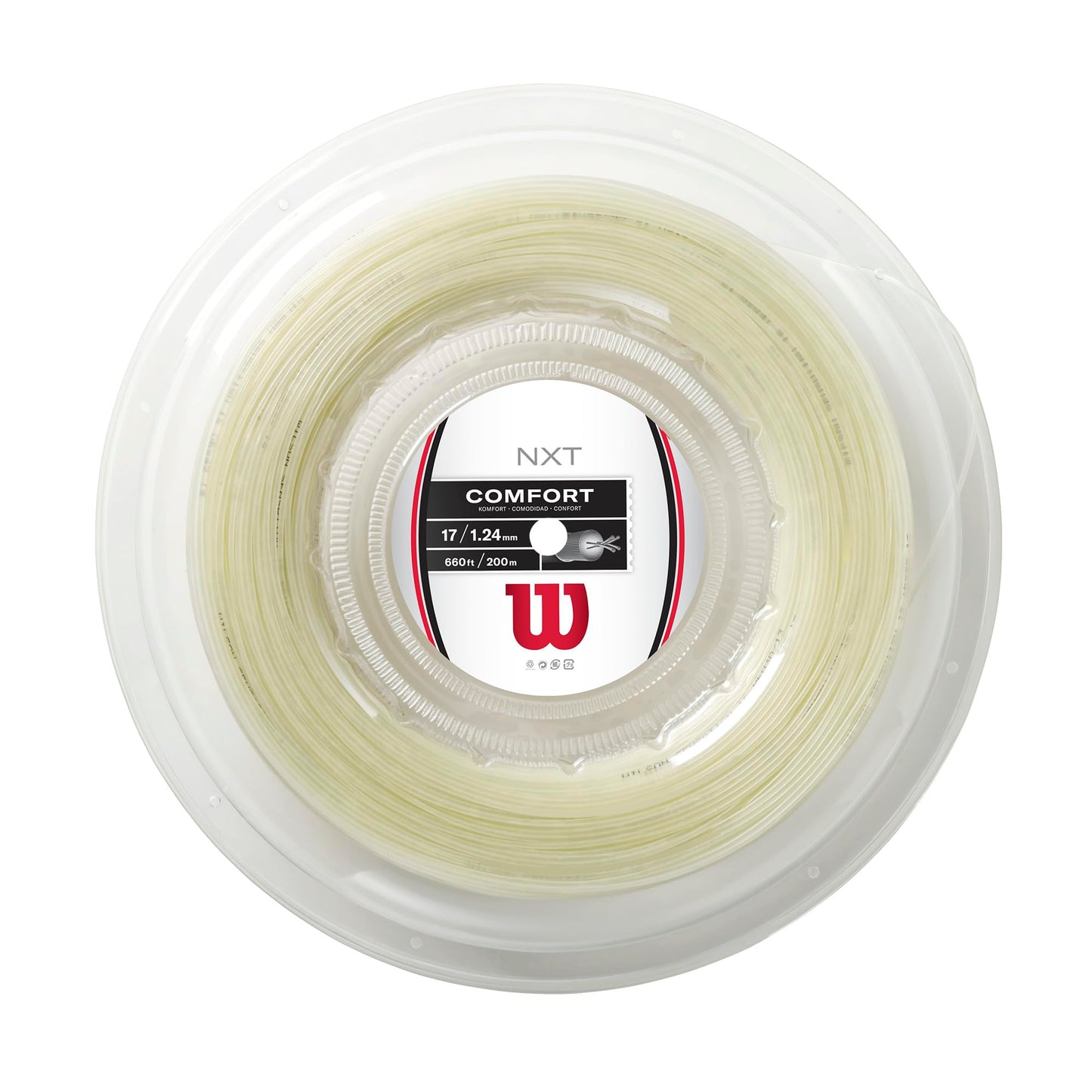 WILSON NXT 17 Tennis String - 200m Reel, White