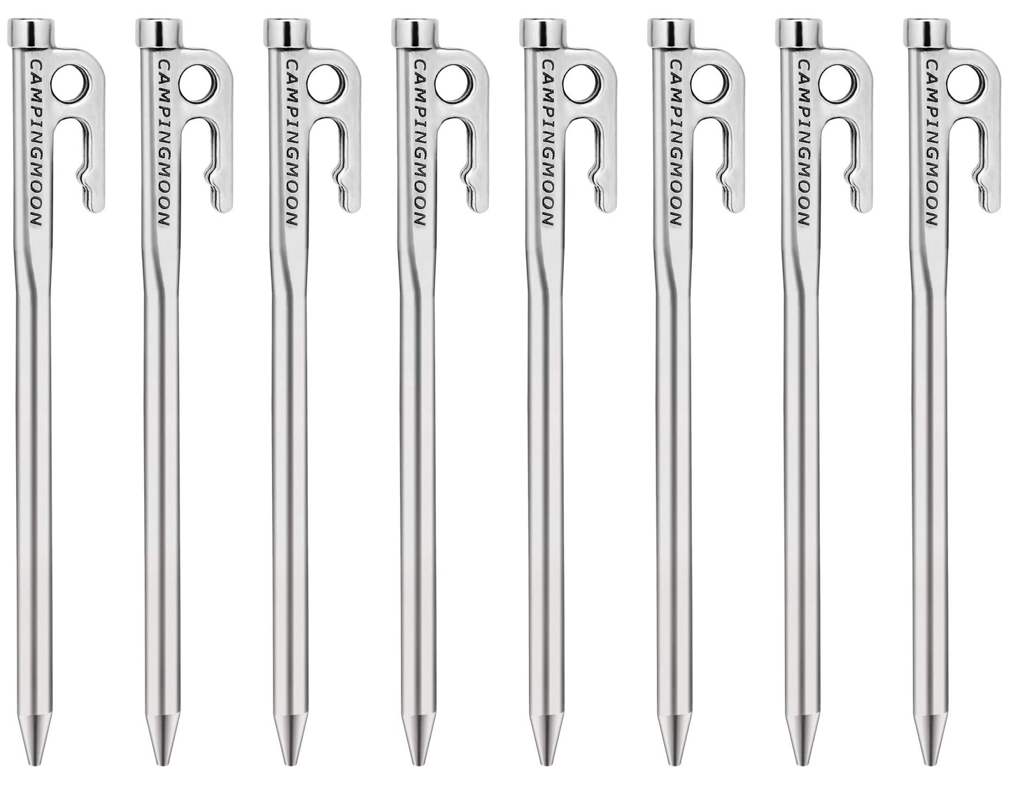 camping moon Martensitic Stainless Steel 420J2 Tent Stake R Series Power Peg Ideal for Hard Ground R-20-8P