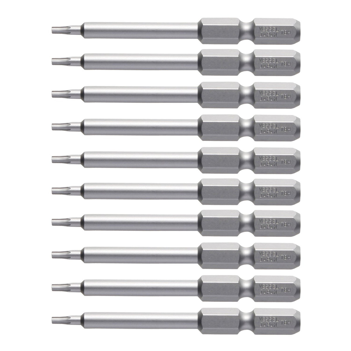 Vessel V ZP Torx Bit, T20H x 65mm, Set of 10
