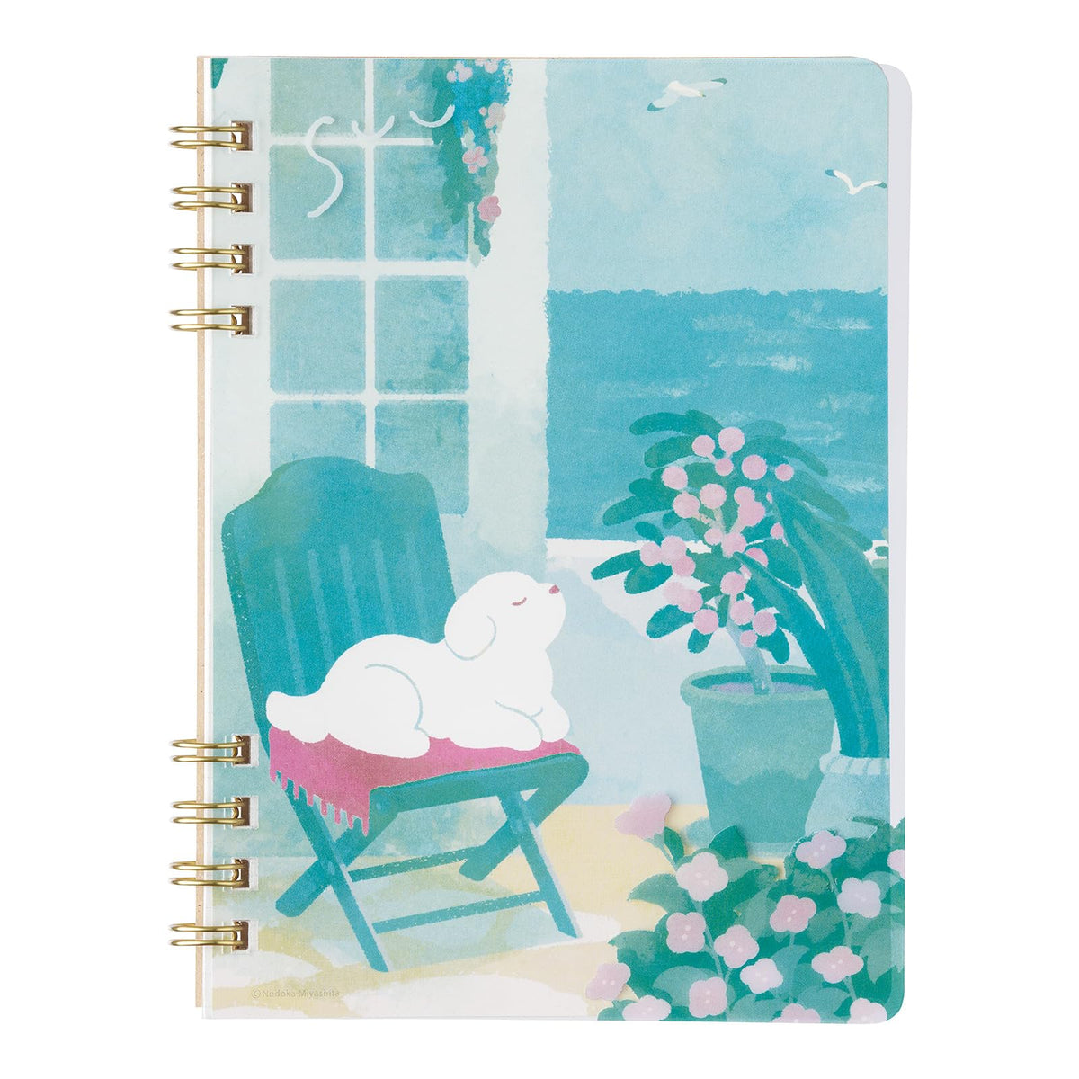 Maruai NT-SU100 SUU A6 Ring Notebook, 0.2 inch (5 mm) Graph Miyashita, Sea Breeze