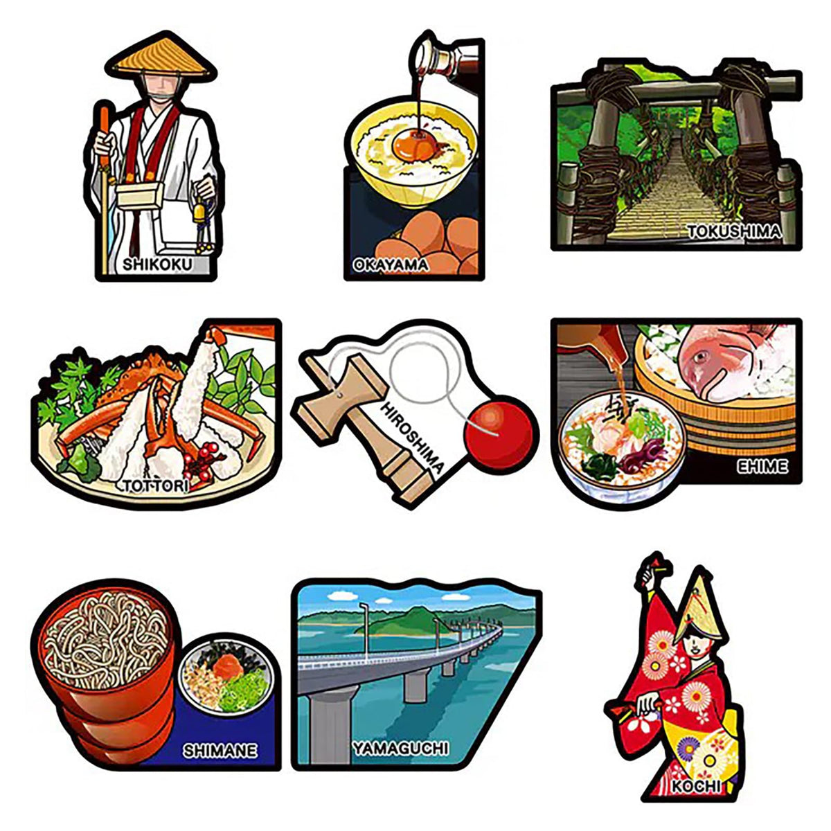 加藤憲G.R.S.(Katoken G.R.S.) Ken Kato G.R.S. Postcard Local Form Card Vol. 10 Shikoku Set PSET11