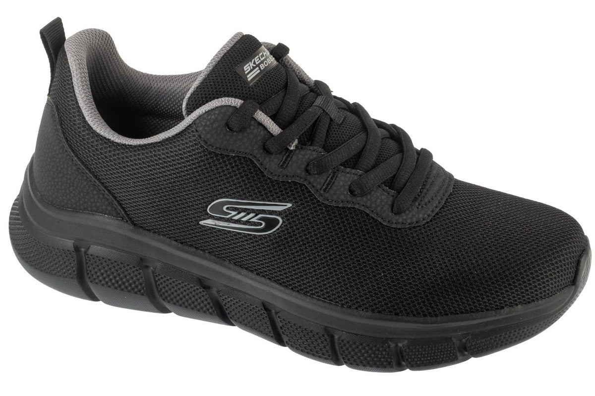 Skechers BOBS B Flex-ICY Edge Men's Sneaker, 8.5 D(M) US, Black-Black