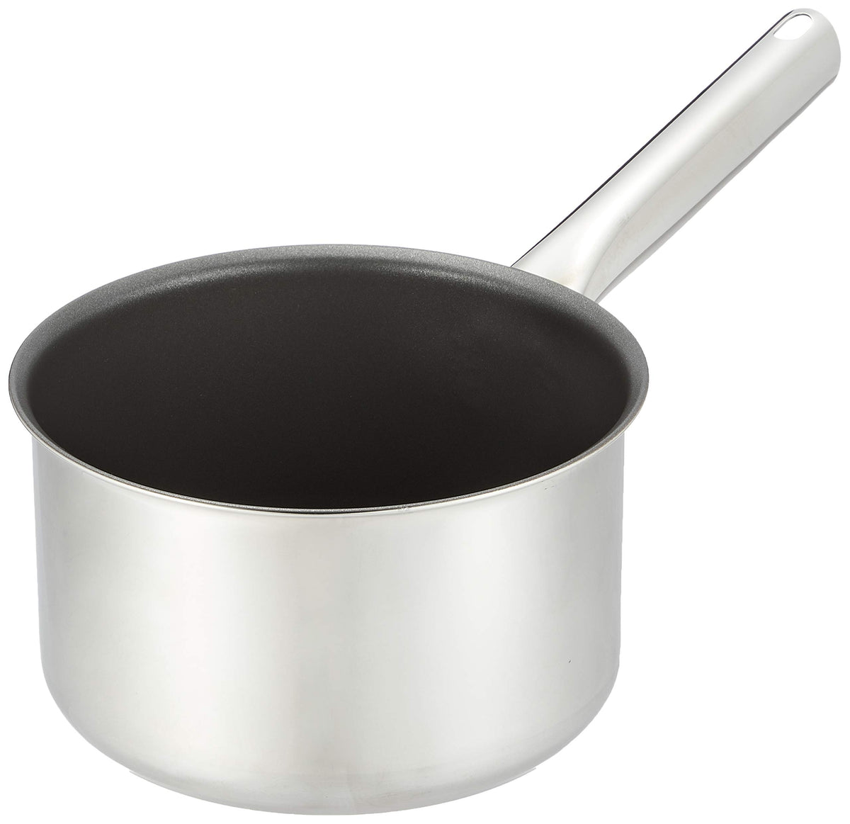 EBM Molybdenum II Plus Deep Single Handled Pot, 7.1 inches (18 cm), Lid Free, Non-Stick