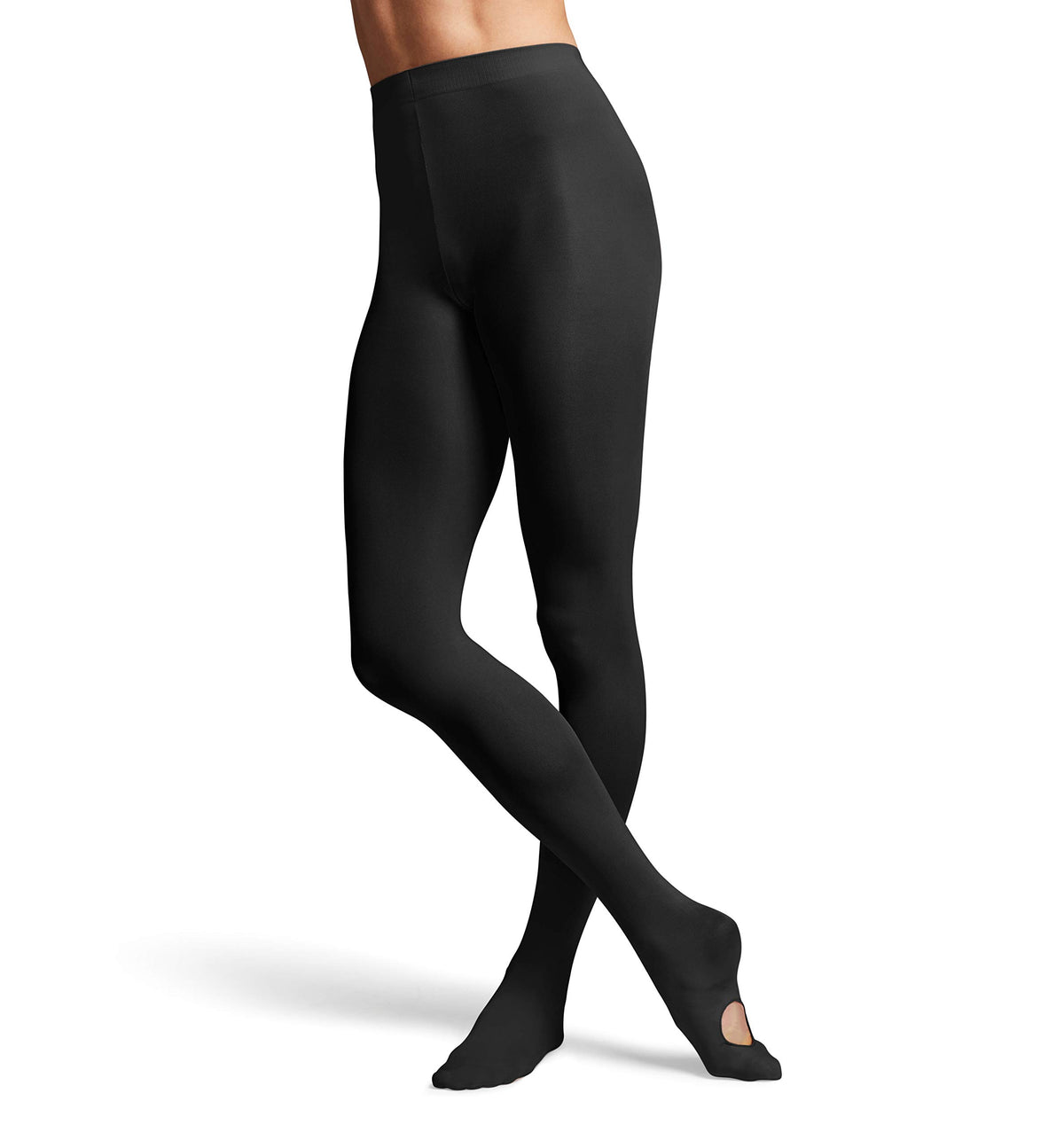 Bloch Dance Women's Contour Soft Adaptatoe Tights, Black, Petite/Small