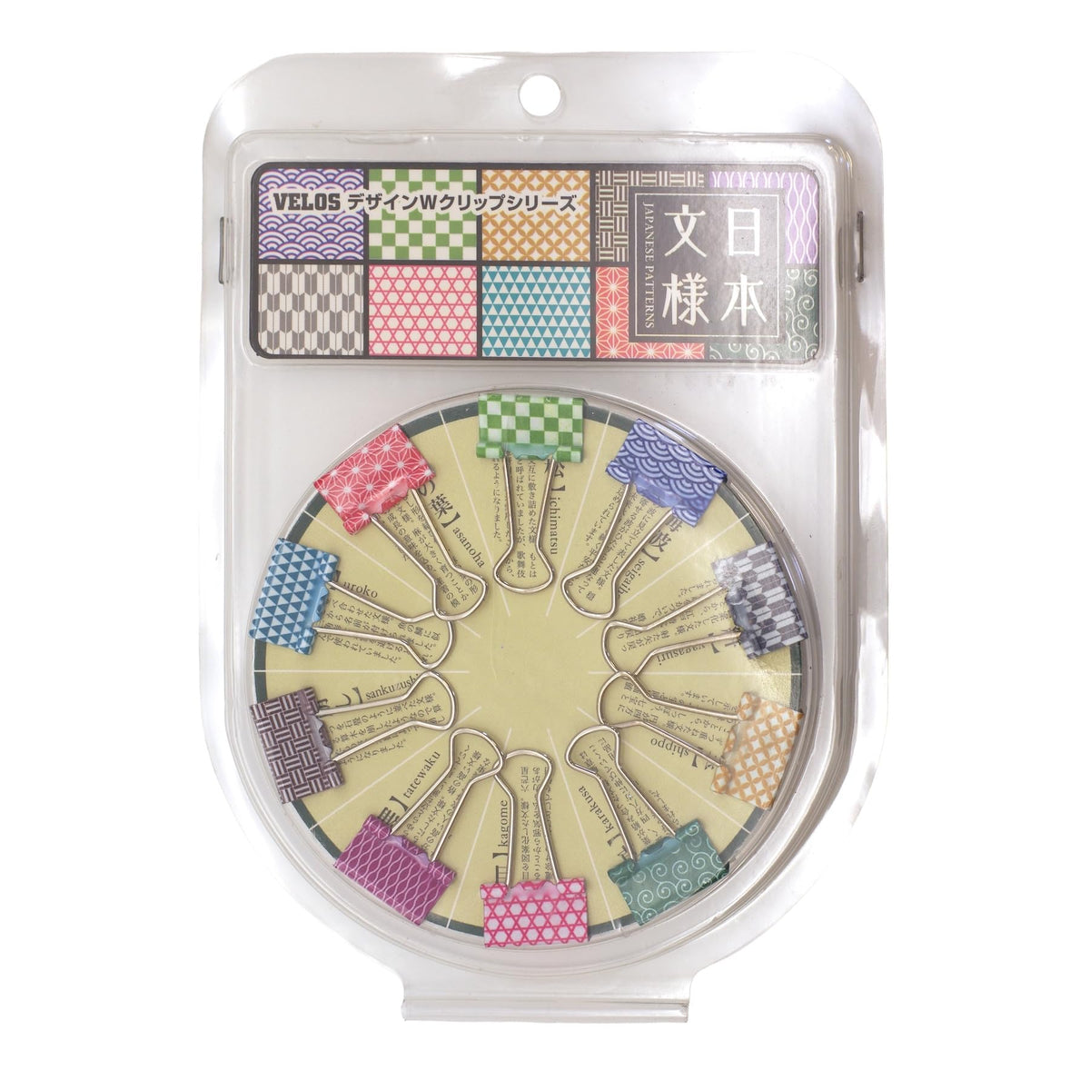 Belos Design DWC-210P Double Clips, 10 Pieces, Japanese Pattern