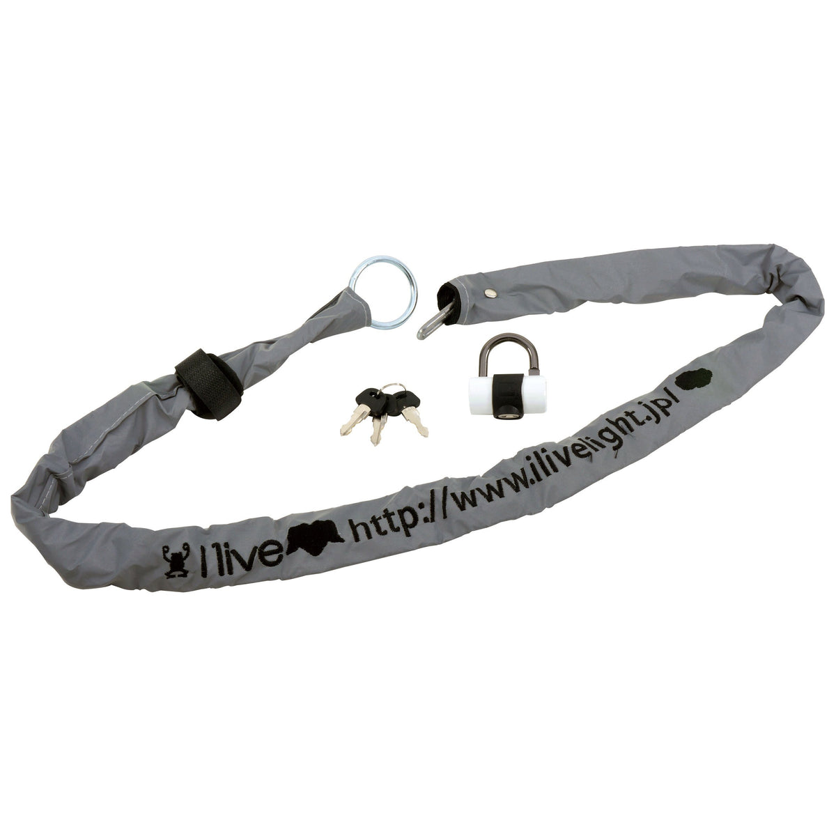 I Live Lock Reflect Loop Cain 067818 I Rib Lock Reflective Loop Chain, φ0.2 x 47.2 inches (4 x 1200 mm)