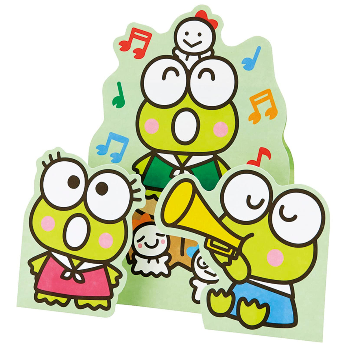 Sanrio MU137-3 SANRIO 733059 Message Card, Kerokeroppi, Three Brothers, Greeting Card, Overseas Shipping Available,
