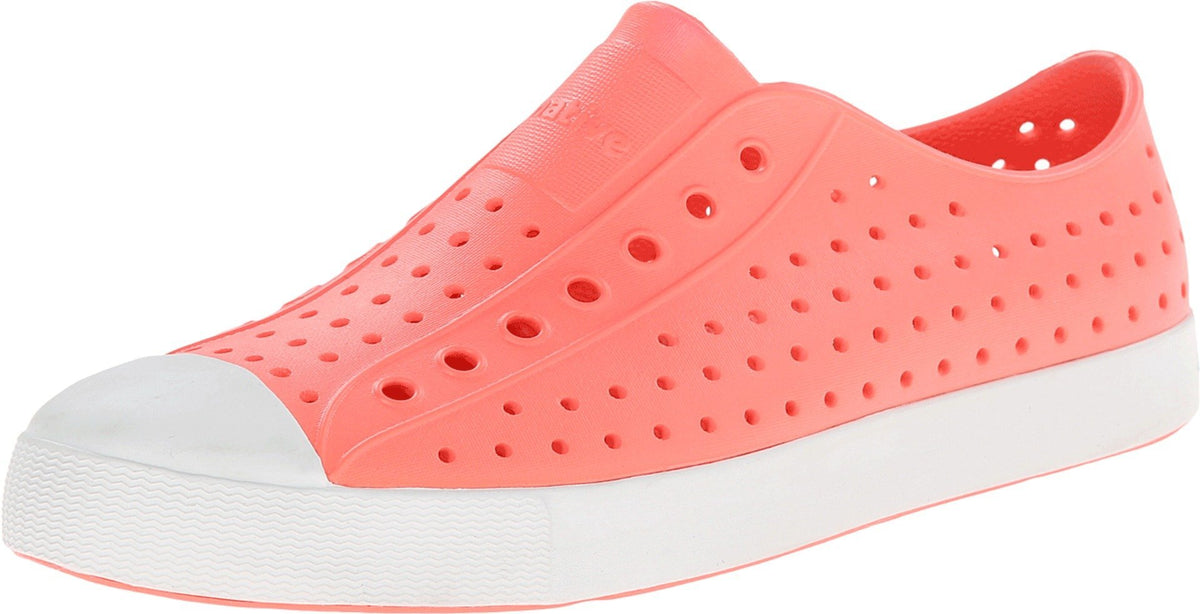 Native Women's Jefferson Fashion Sneaker, Popstar Orange/Shell White, 7 M US