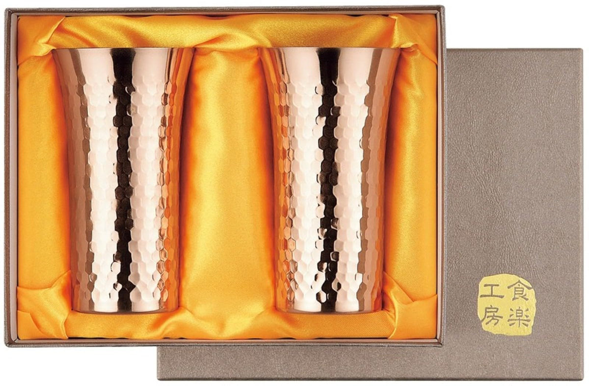 アサヒ Asahi CNE926C Pure Copper Hammame Single Bite Beer Set of 2