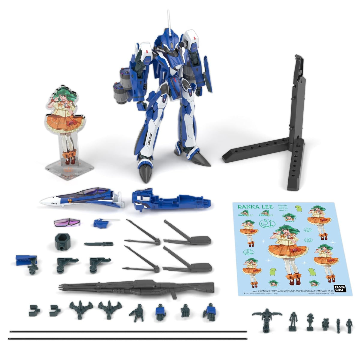 Bandai Spirits HG Macross F VF-25G Messiah Valkyrie (Michael Blank), Deluxe Set, 1/100 Scale, Color-Coded Plastic Model