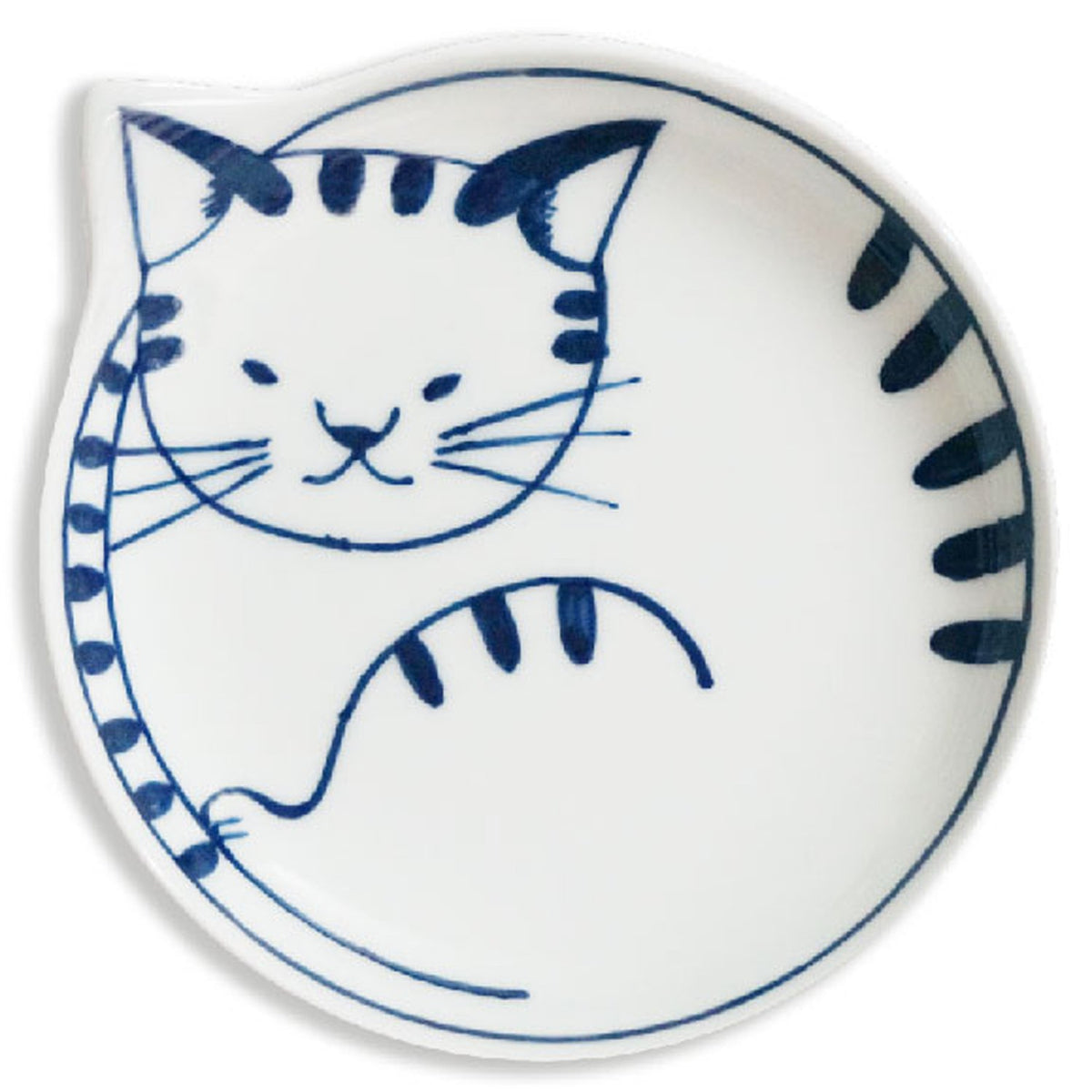 Hasami Ware 303299 550 Coneco Plate, Tiger, Cat, Goods, Miscellaneous Goods, Microwave, Dishwasher Safe, Japanese Tableware, Made in Japan