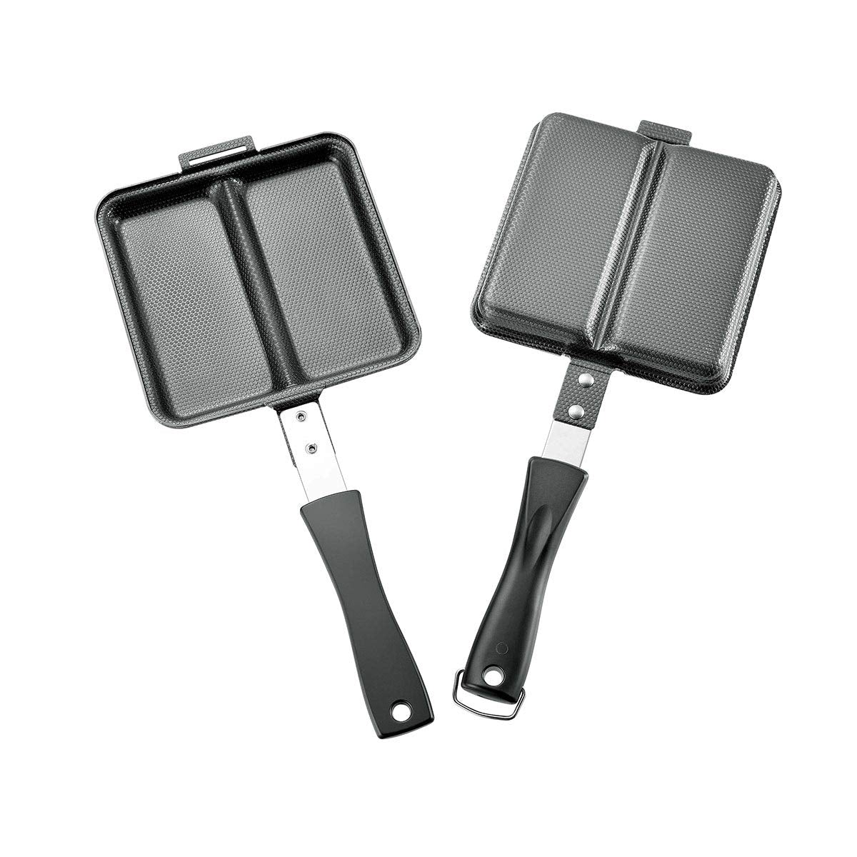Shimomura Kihan Tsubame Sanjo Hot Sandwich Maker, Double, Made in Japan, Iron, Induction Compatible, Burns Ears, Camping, Double-Sided Embossing, Made in Japan