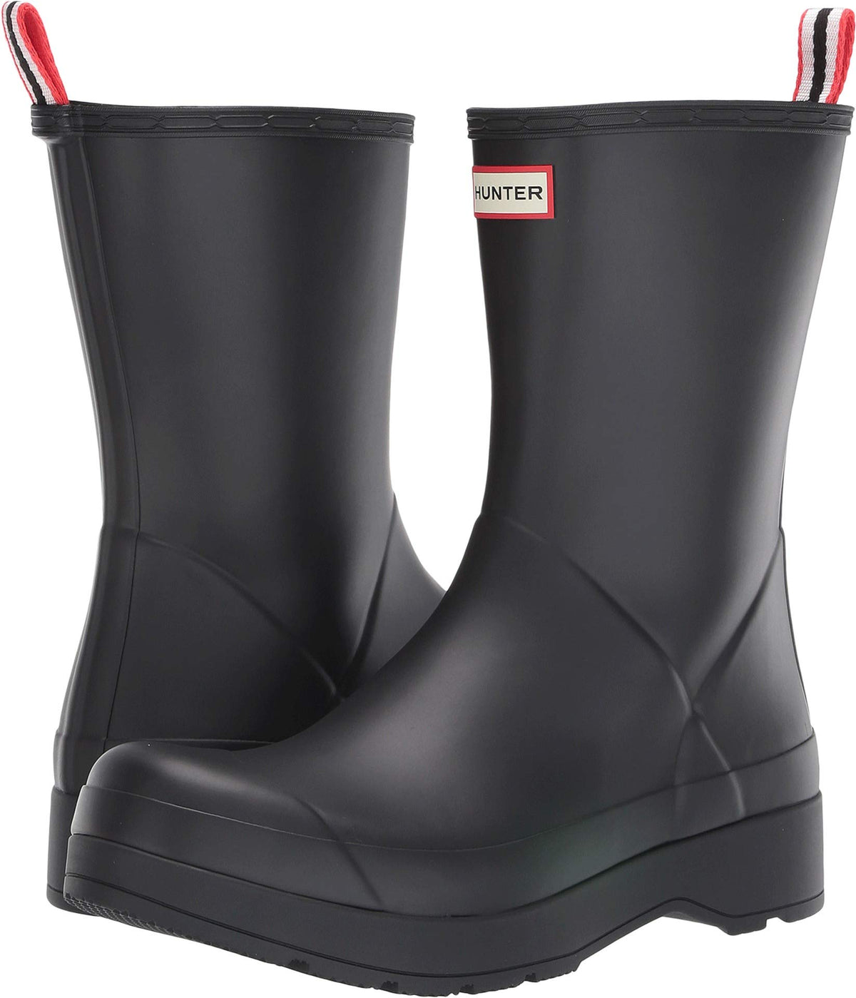 Hunter Men's Play Mid Rain Boot, Black, 7
