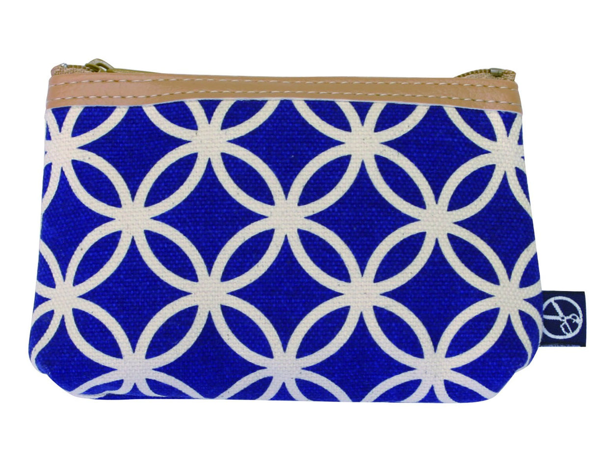 Maeda Senkou 332-44010-002 Goshikihanpudo Indigo Series Card Case with Gusset, Indigo Cloisonne
