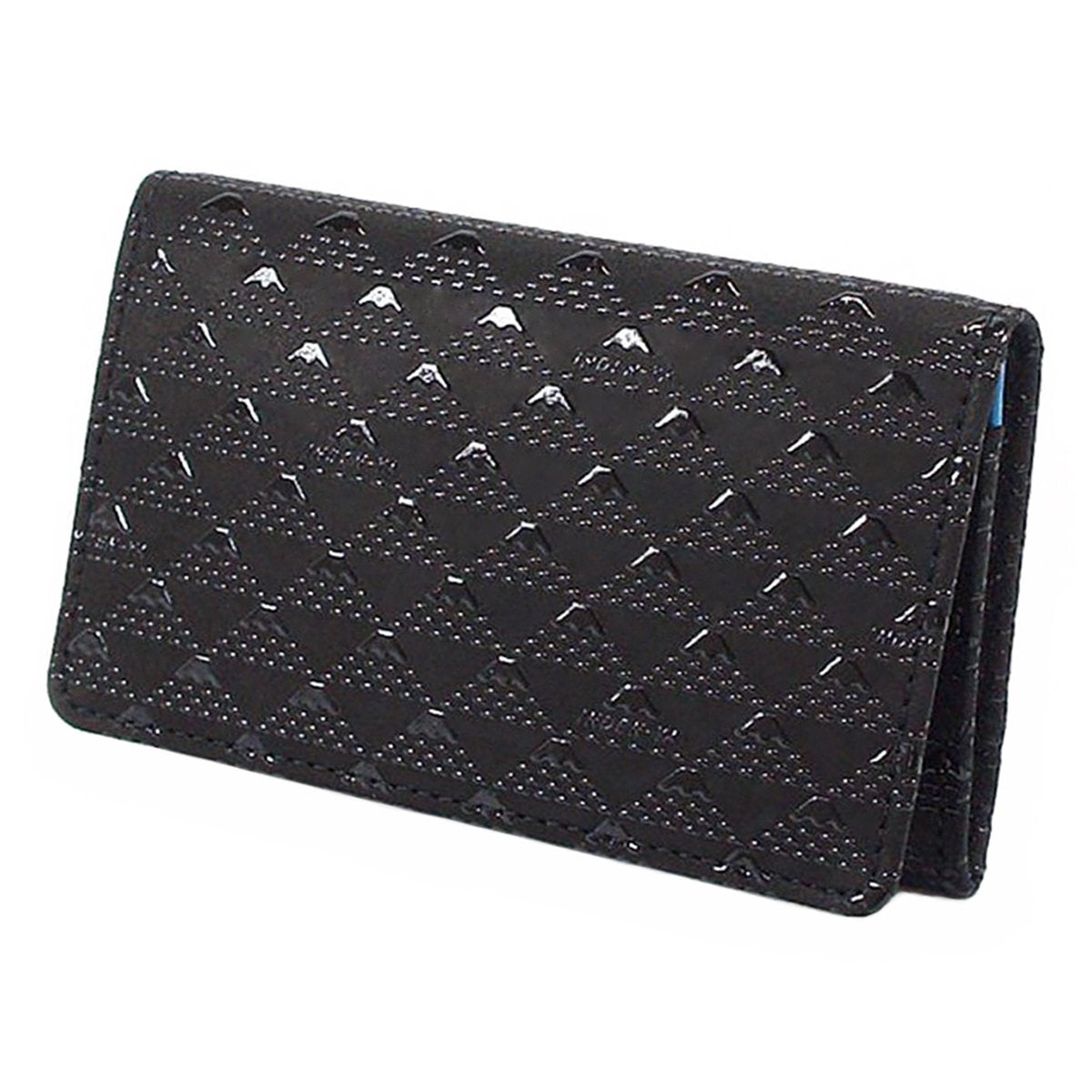 Indenya 2804-01 Takane Business Card Holder, Black Background x Black Lacquer, Mt. Fuji Pattern