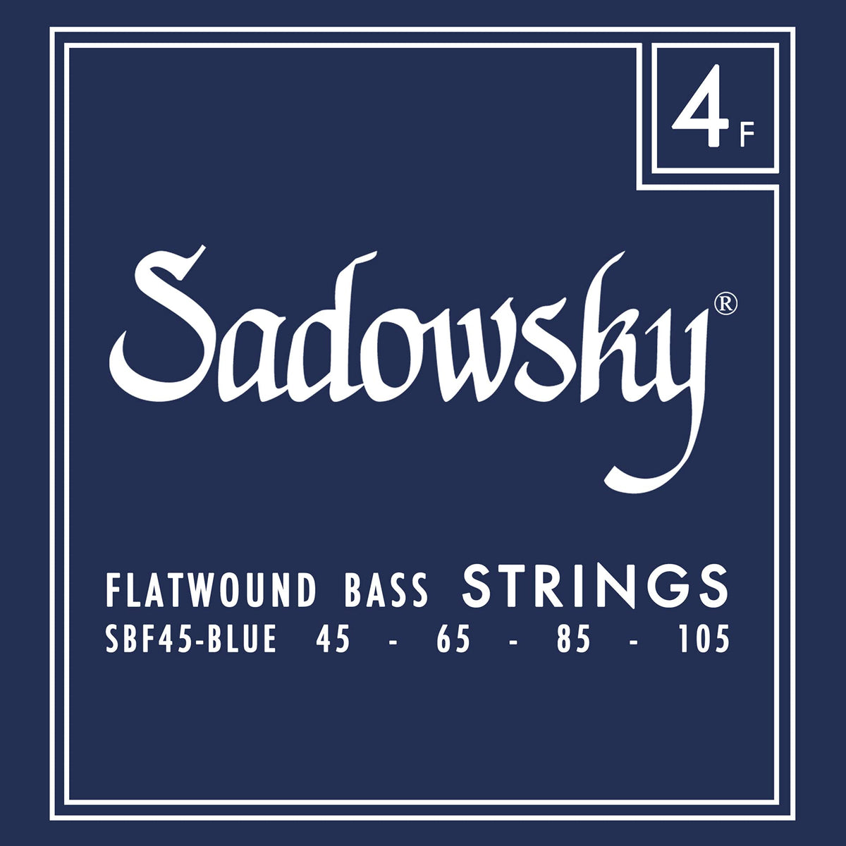 Blue Label Base Strings, Stainless Steel, 4 Strings, Flat Wound, 4 Strings, 045-105 SBF45 Blue