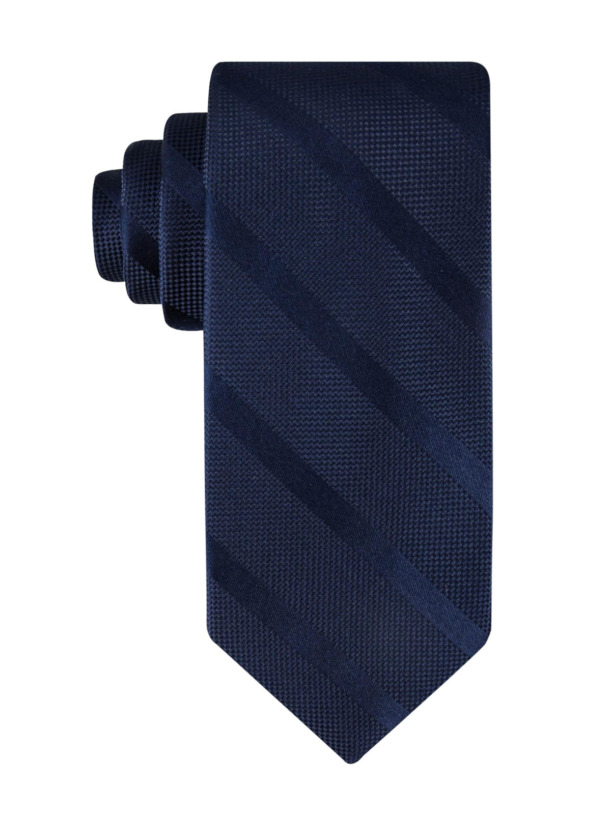 Tommy Hilfiger Men's Classic Textured Tonal Stripe Tie, Navy, One Size