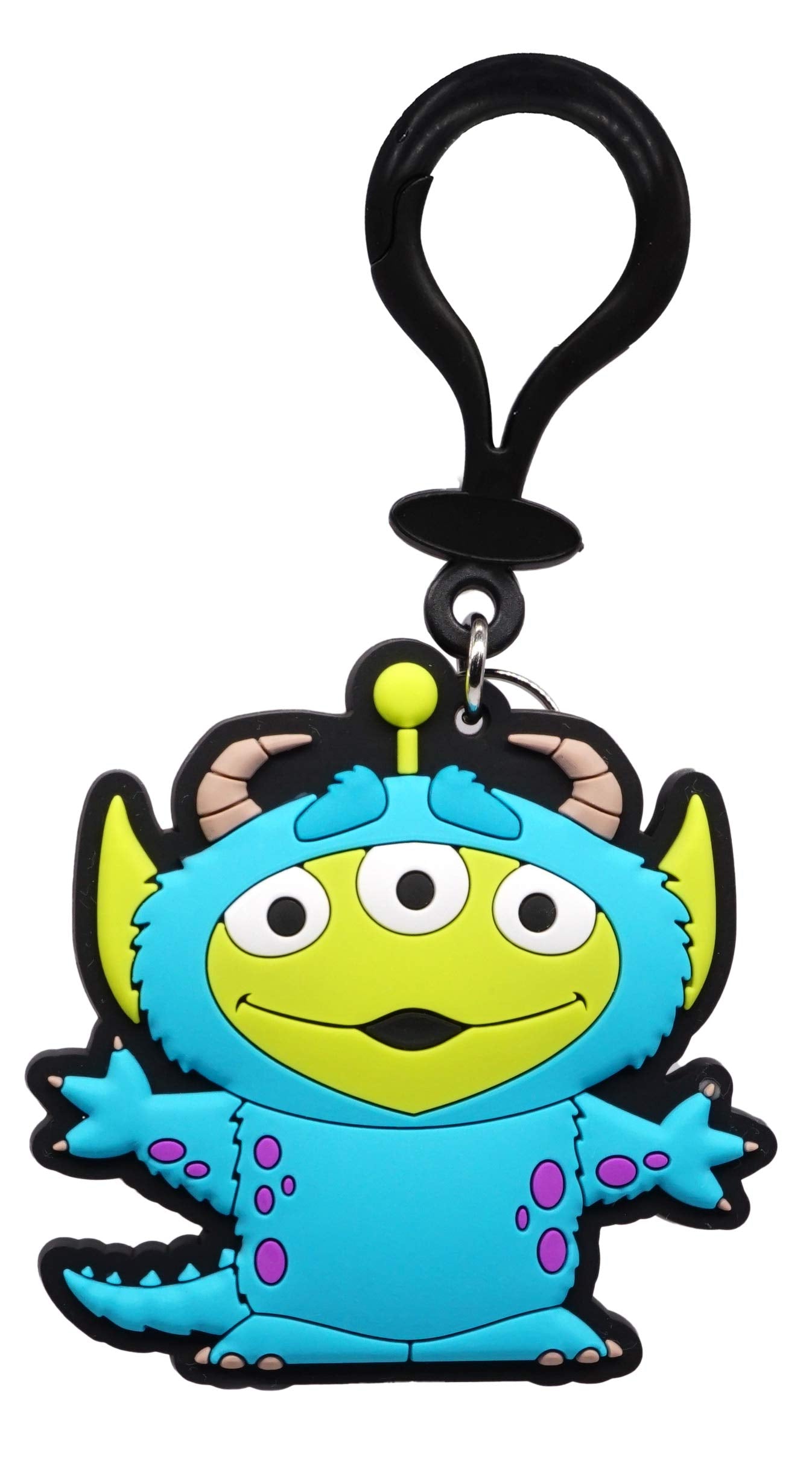 Disney Toy Story Alien Remix Sulley PVC Soft Touch Bag Clip, Multi Color