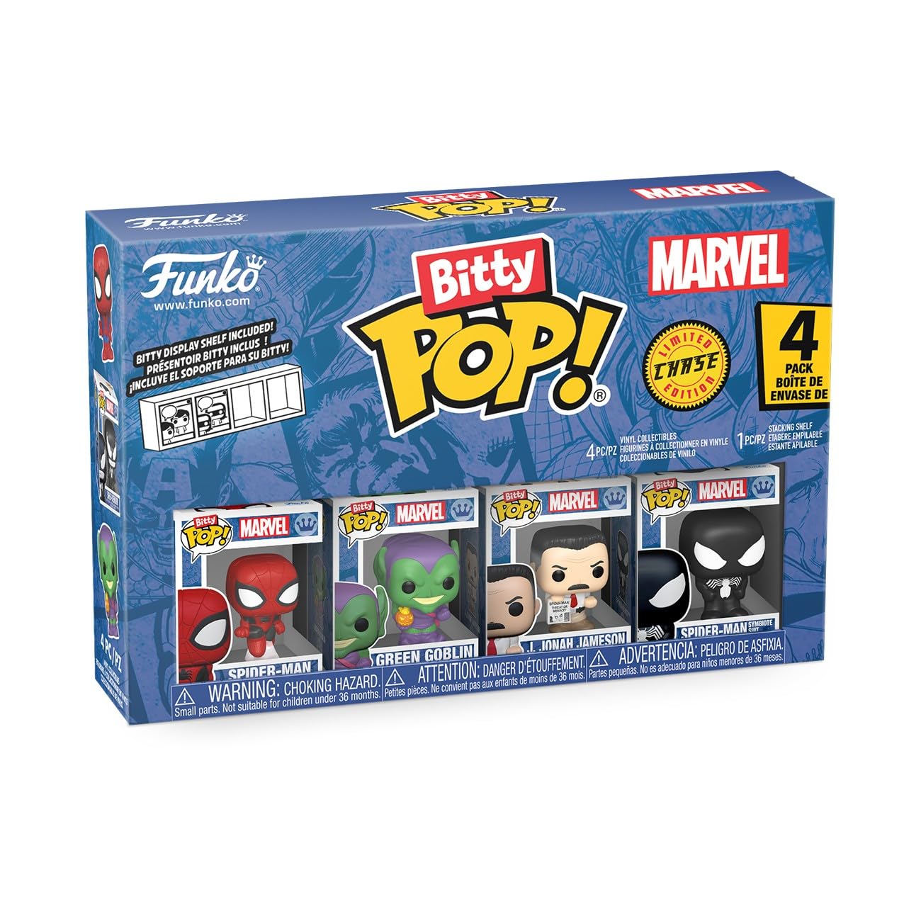 Funko Bitty POP! 4 Pack: Spider-Man, Green Goblin (1 in 6 Chase Chance)