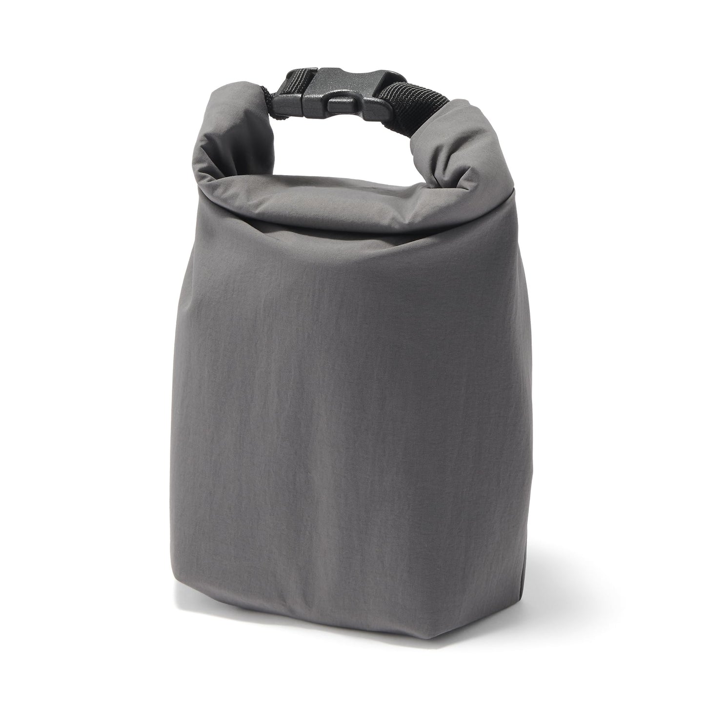 無印良品 MUJI 84843068 Adjustable Height Lunch Bag, Roll Top Type, Small, Gray