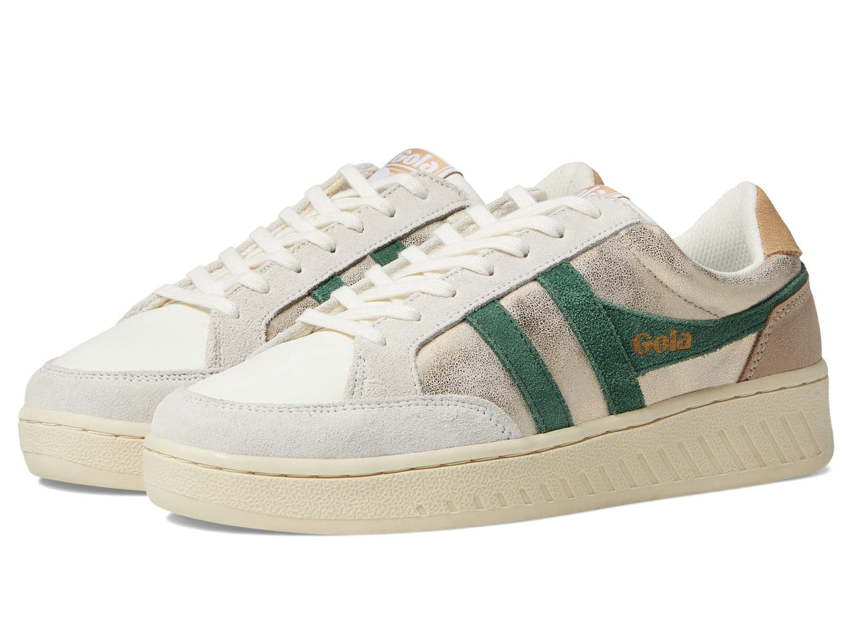 Gola - Womens Superslam Blaze Sneakers, Color Gold/Evergreen/Brown Sugar, Size: 8.5 M US