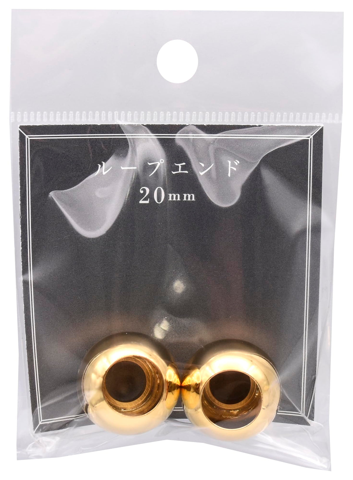 Misasa No. 2209 Loop End 0.8 inches (20 mm), Pack of 2, Gold