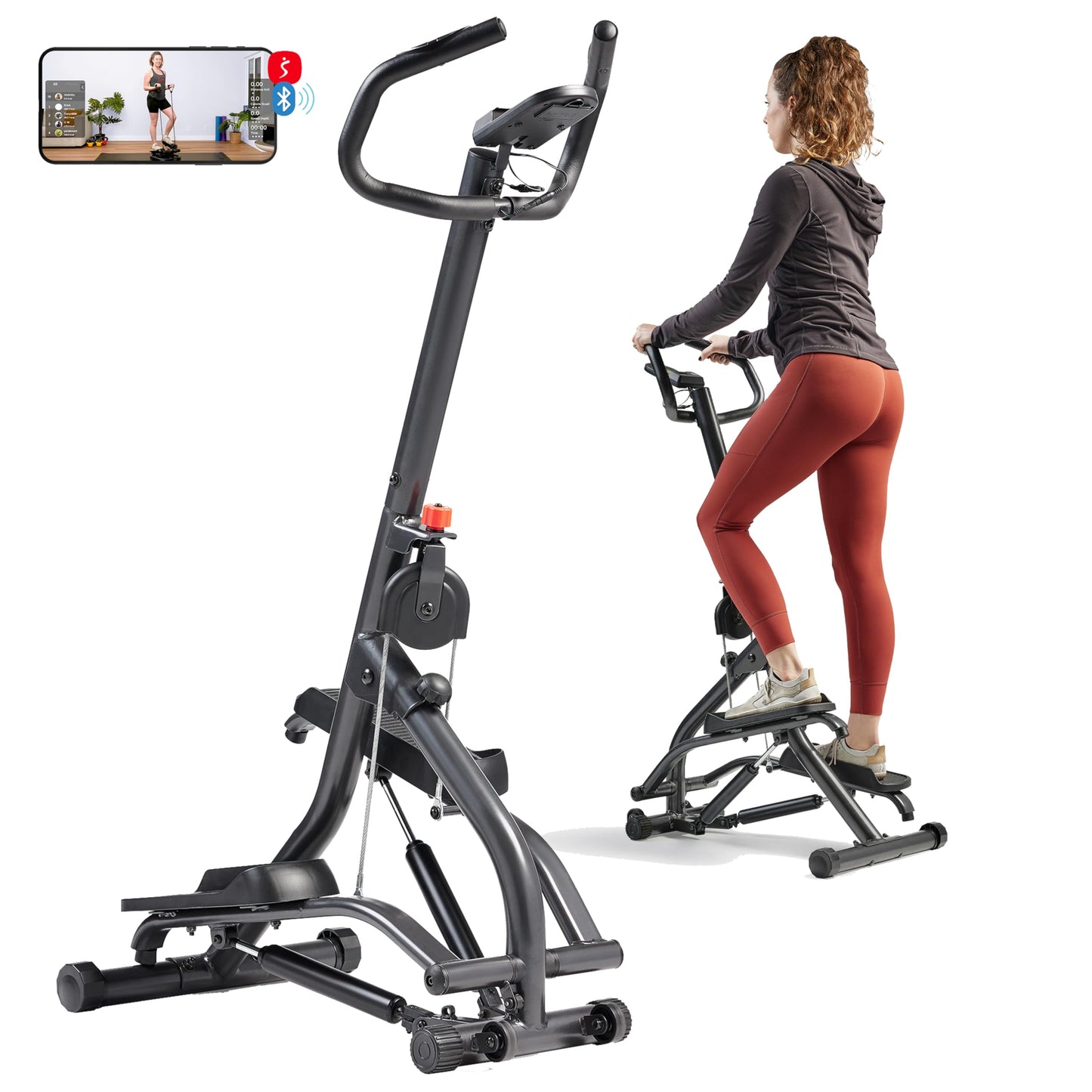 Sunny Health & Fitness Extended Stride Climbing Stair Stepper w/Handlebar