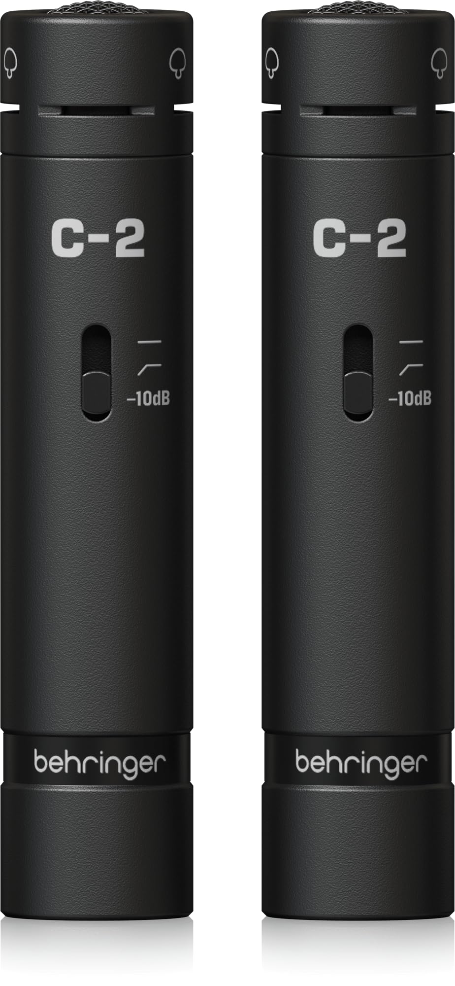 Behringer C-2 Dark Edition Matched Pair Small-Diaphragm Condenser Microphones, Cardioid, 20Hz–20kHz, Stereo Recording with Shock Mounts and Carrying Case