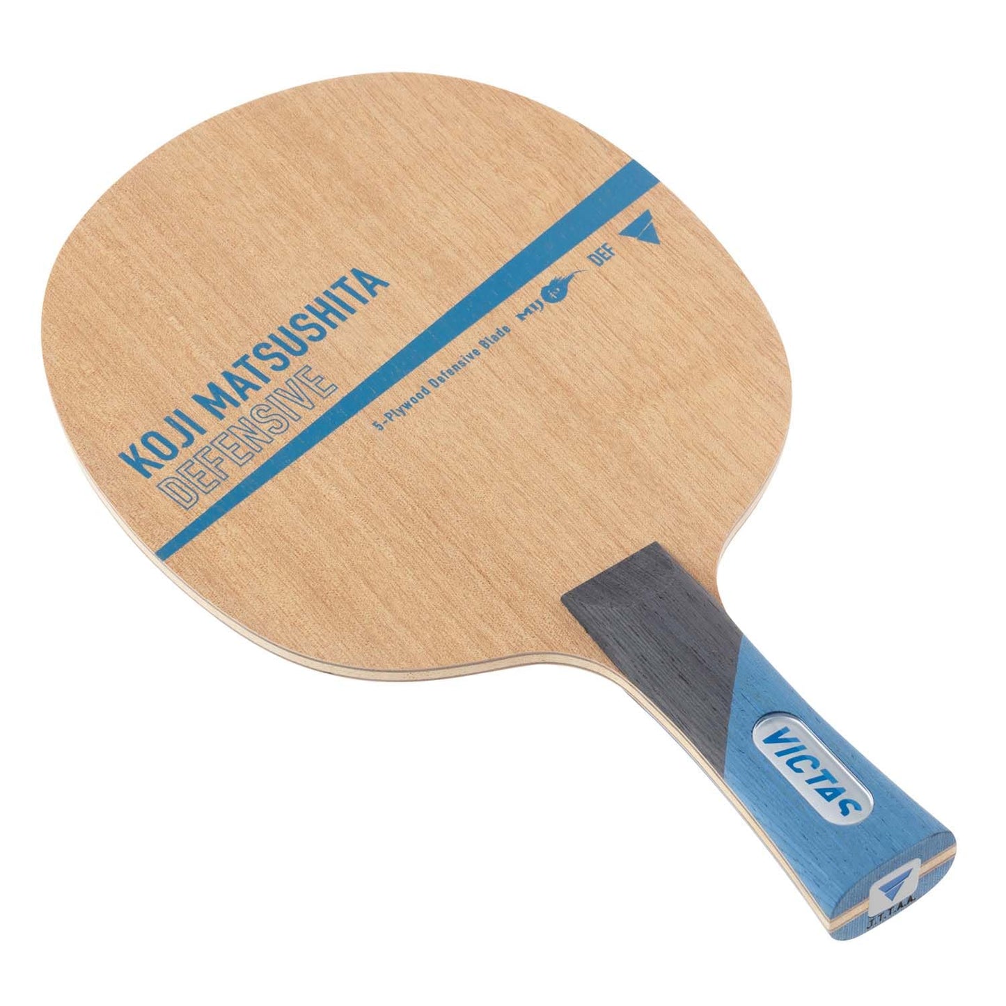 VICTAS 028204 Koji Matsushita Table Tennis Racket, Defensive Shake Hand Defense, 5 Piece Plywood, Model Used by Koji Matsushita Players, Flared
