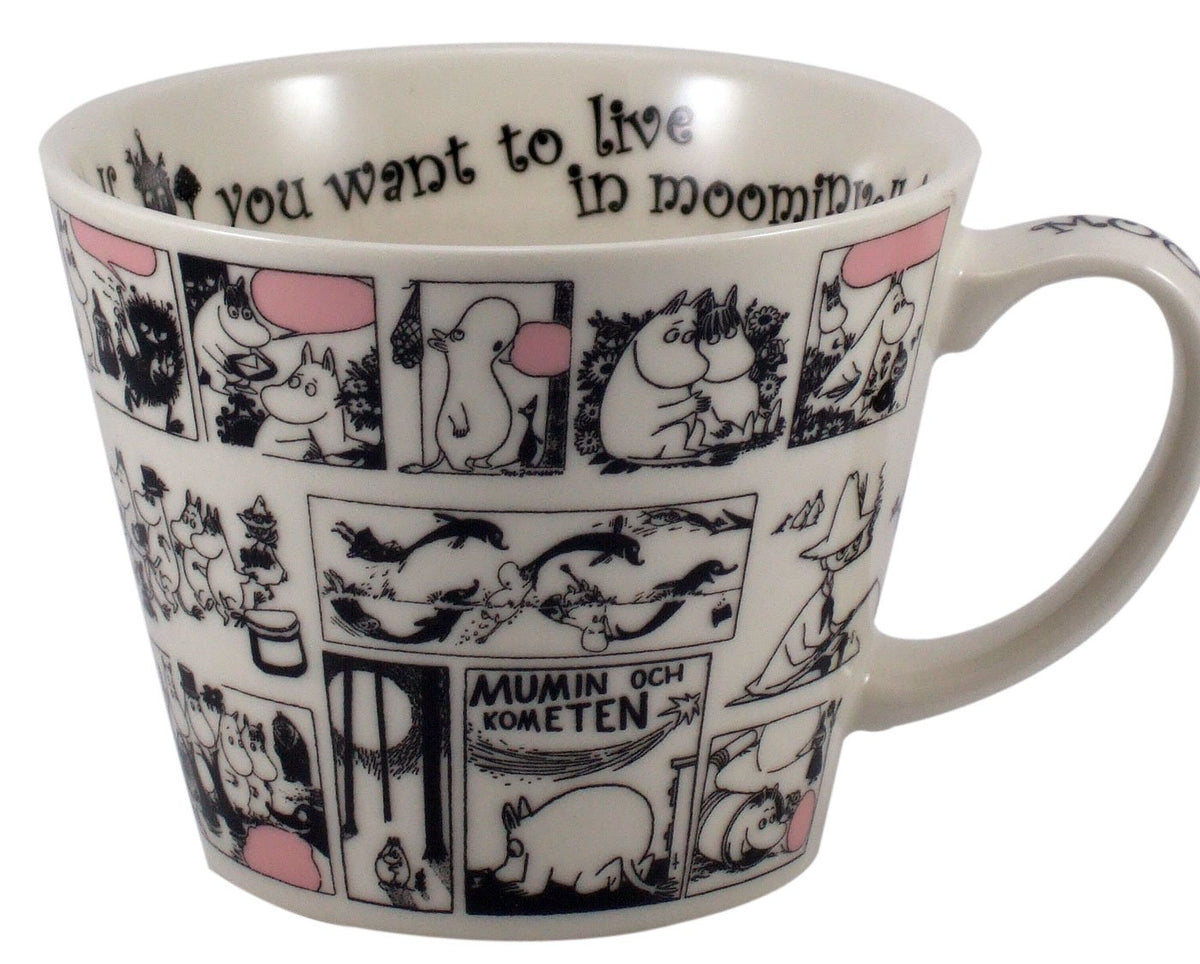 Yamaka Shoten MOOMIN MM321-36 New Bon Soup Mug, Monochrome, Microwavable, Moomin Goods, Scandinavia, Mother's Day, Gift, Tableware, Gift, Wedding Gift, Made in Japan