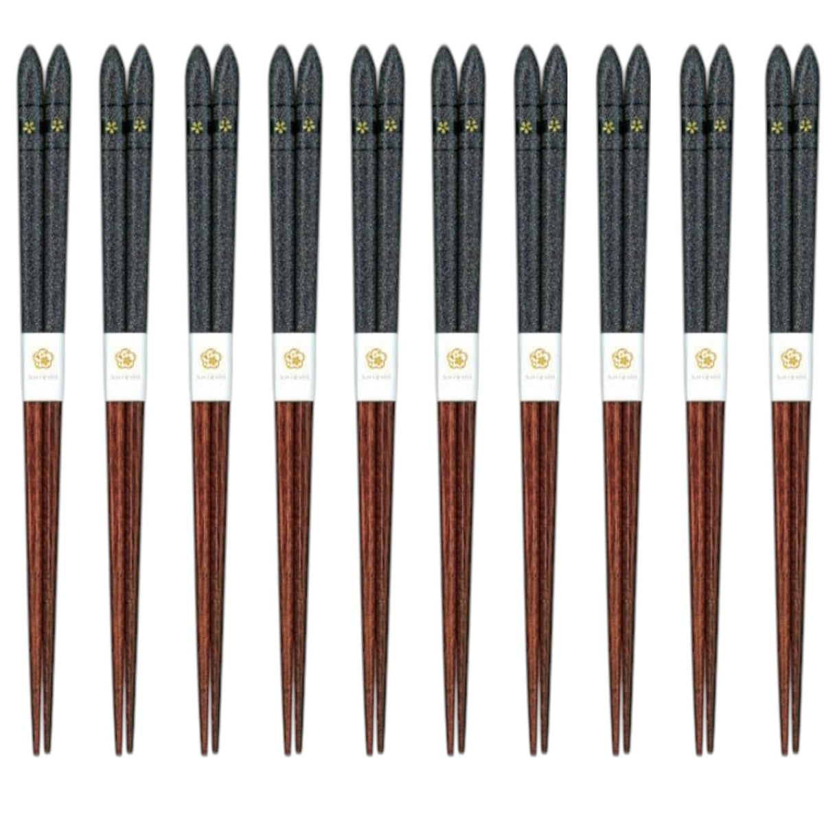 J-kitchens 10 Pair Set of Chopsticks, Lunch, Picnic, Excursions, Sports Events, Guests, Wooden, Yoshino 9.1 inches (23.0 cm), Dishwasher Safe, Made in Japan
