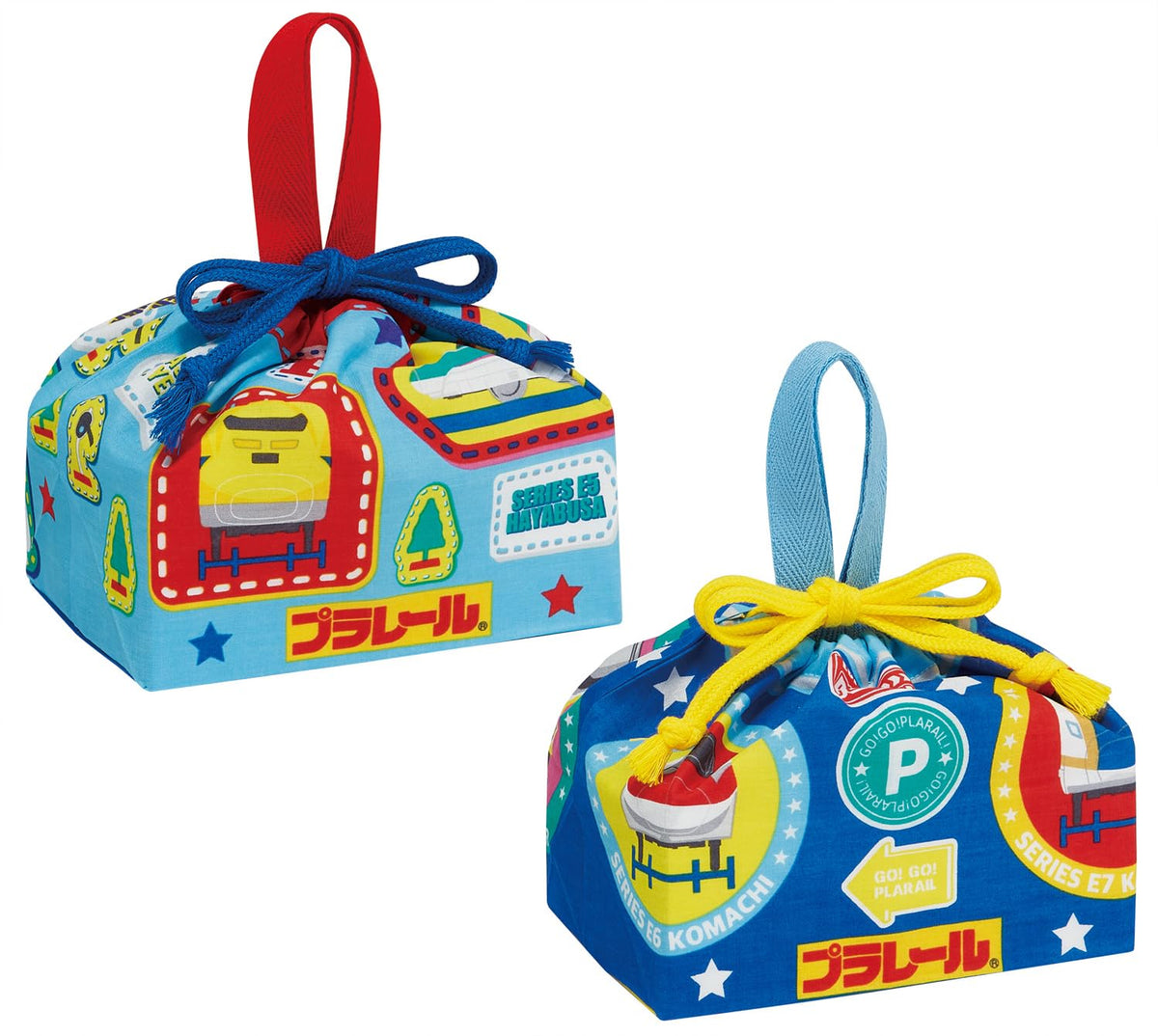 Skater KB7W-A Lunch Drawstring Bag, Set of 2, Plarail, Boys