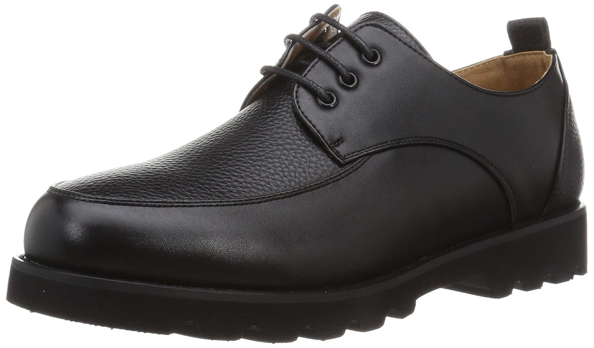 DEDEDES 6310 Men's U-Tip Lace-up Shoes, Black, 26.0~26.5 cm 3E