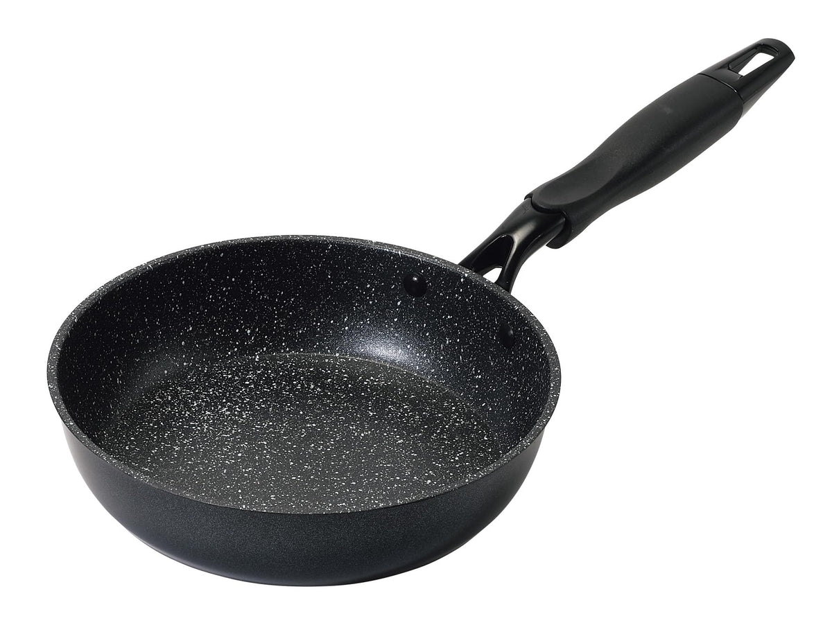 Pearl Metal HC-451 Frying Pan, 7.9 inches (20 cm), Lightweight, Induction Compatible, Teflon Treatment, Marble Fan Light
