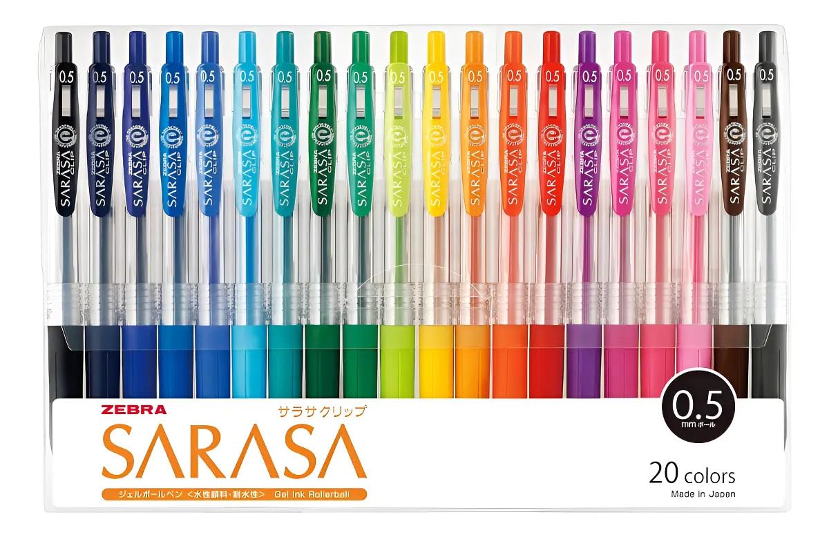 Zebra Gel Ballpoint Pen Sarasa Clip 0.5 Jj15-20ca 20 Color Set
